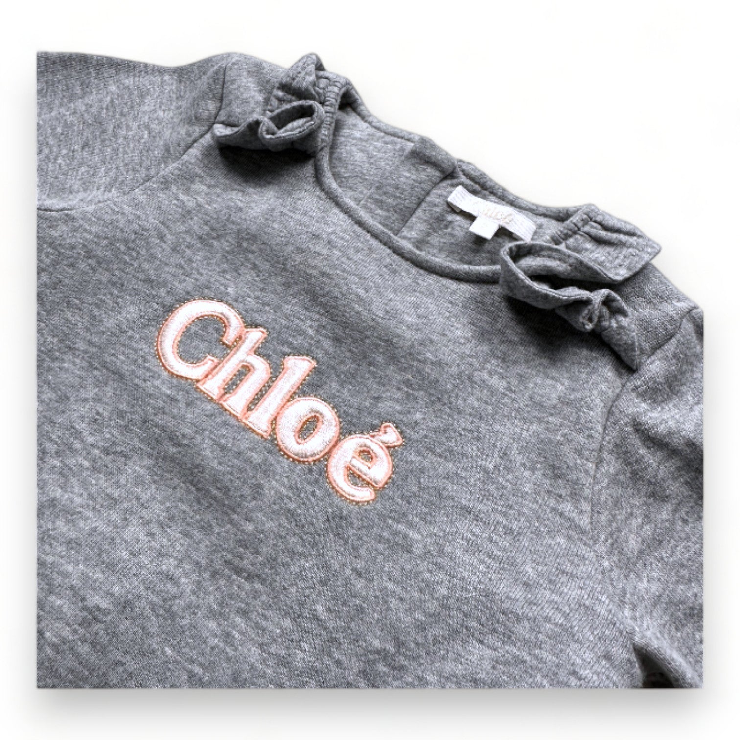 CHLOE - Robe gris brodée "Chloé" - 2 ans