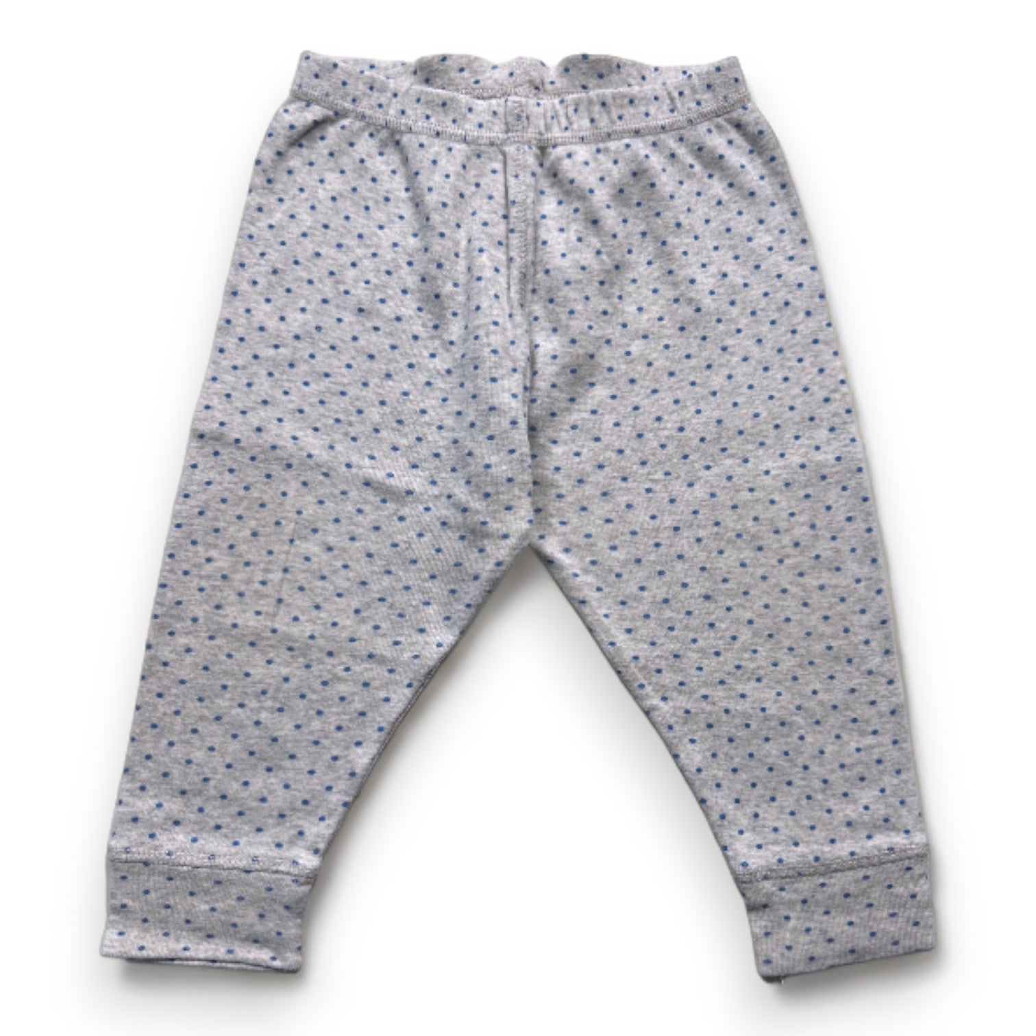 BONTON - Graue Leggings mit blauen Punkten - 18 Monate