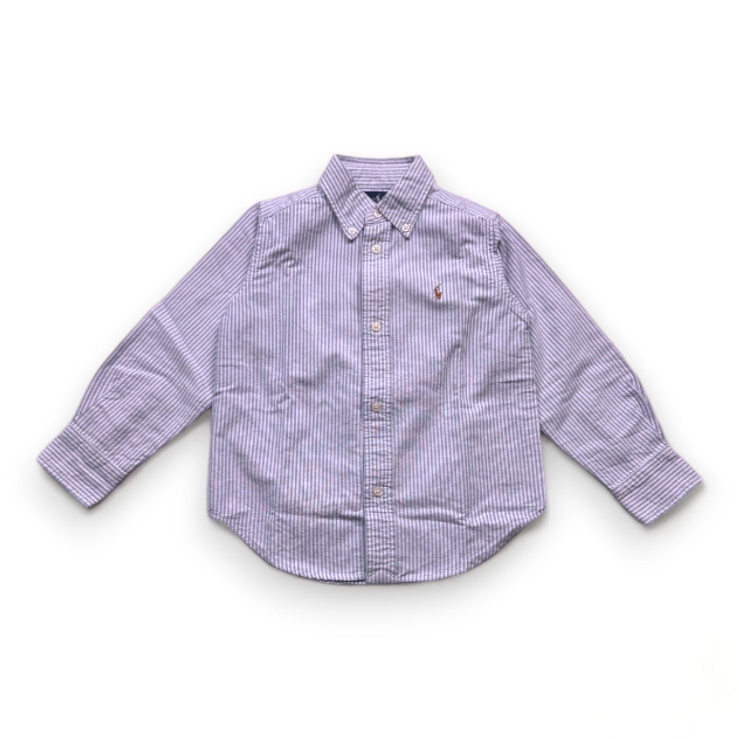 RALPH LAUREN - Blue and white striped shirt - 3 years