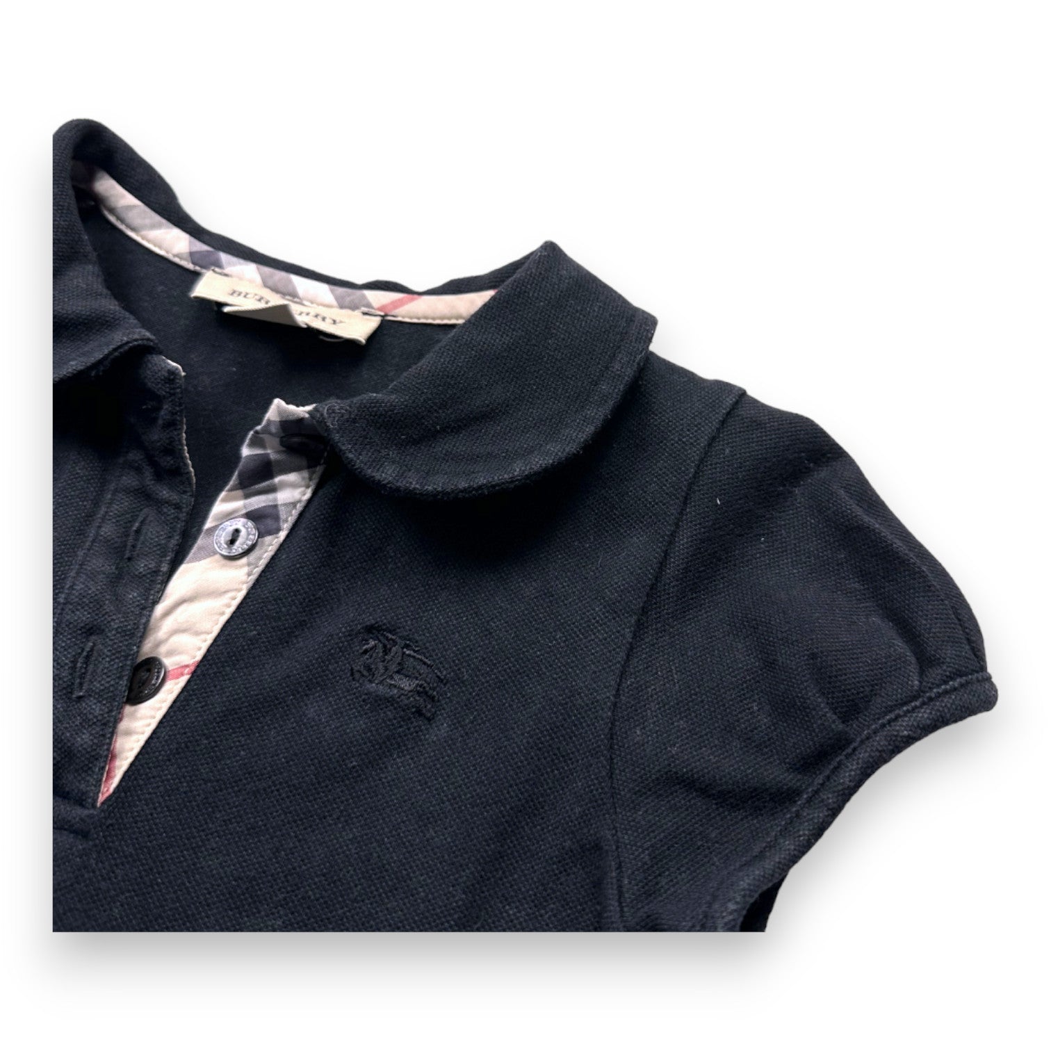 BURBERRY - Robe noire à manches courtes - 18 mois