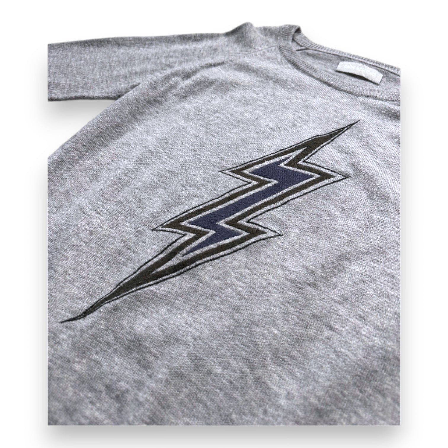 ZADIG & VOLTAIRE - Grey wool sweater with lightning print - 10 years