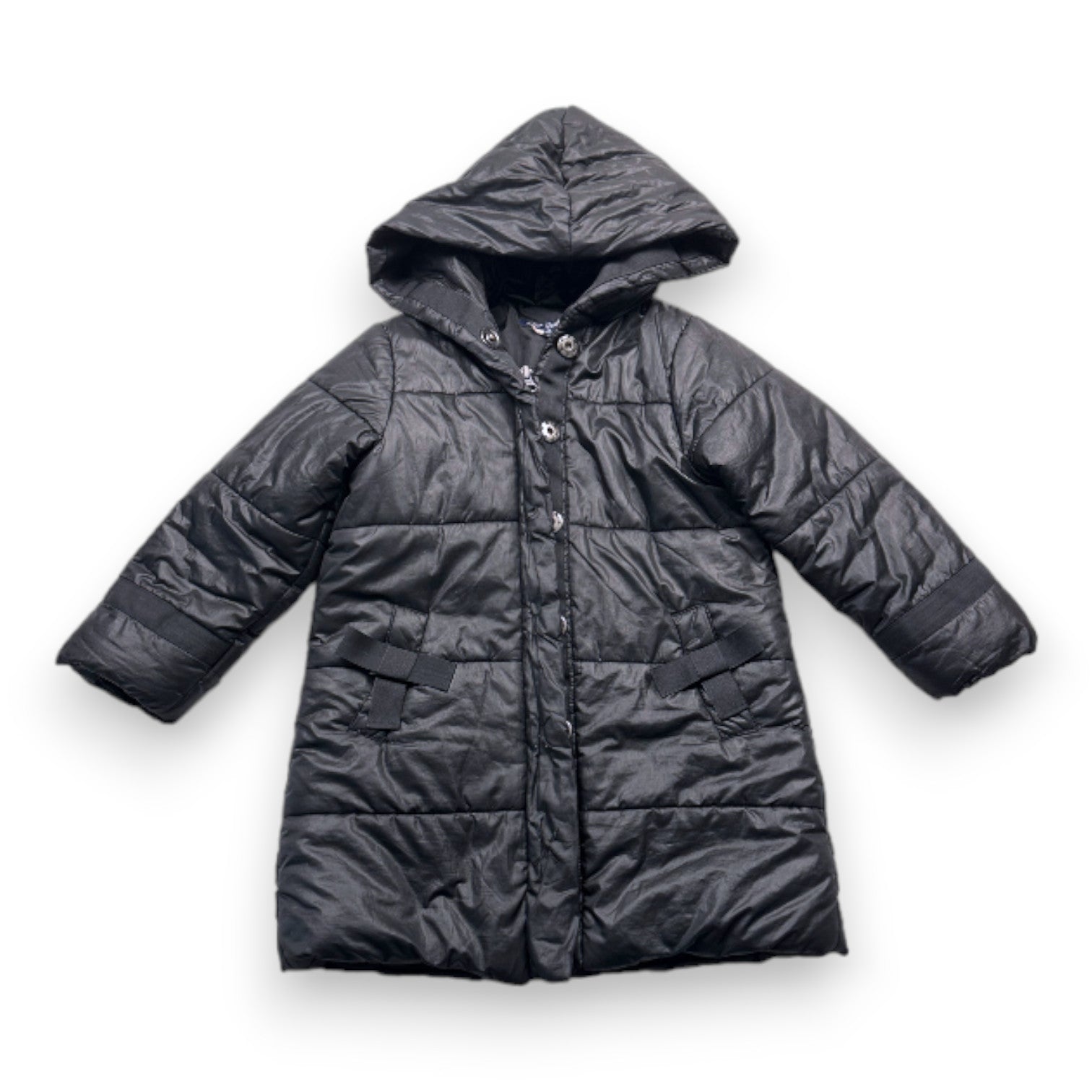 LILI GAUFRETTE - Lange schwarze Daunenjacke - 6 Jahre