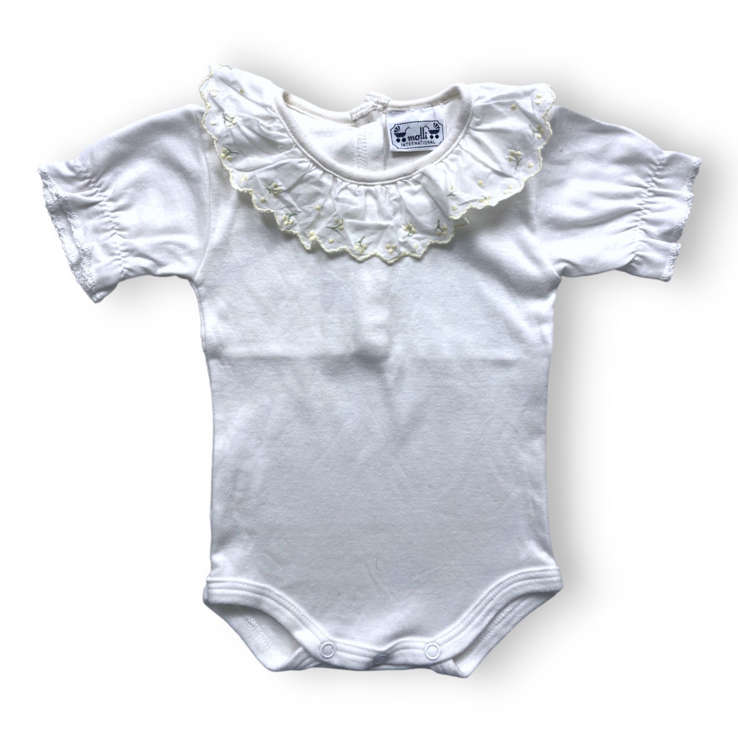 MOLLI - Body blanc à col brodé - 1 mois