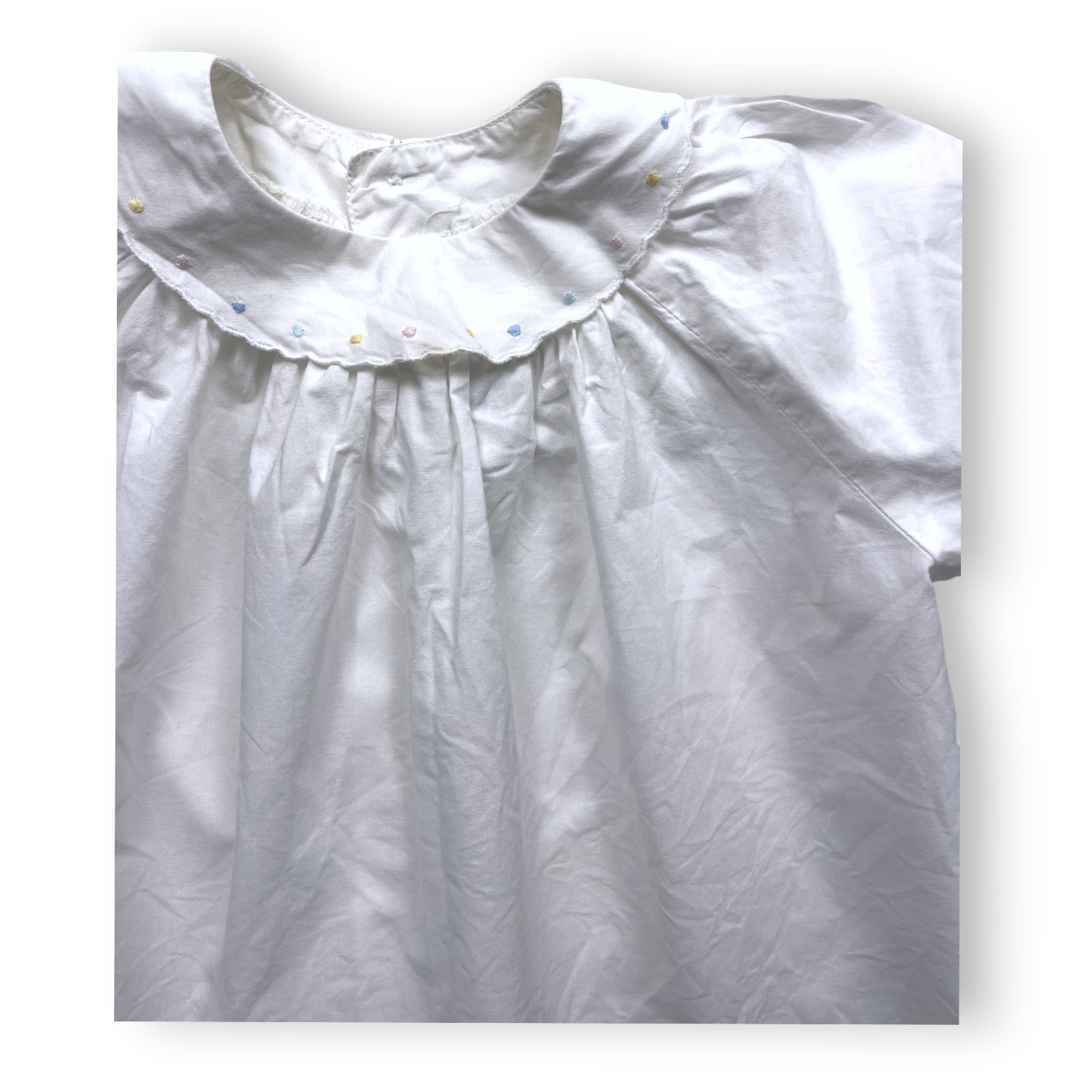 VINTAGE - Flared white blouse - 18 months