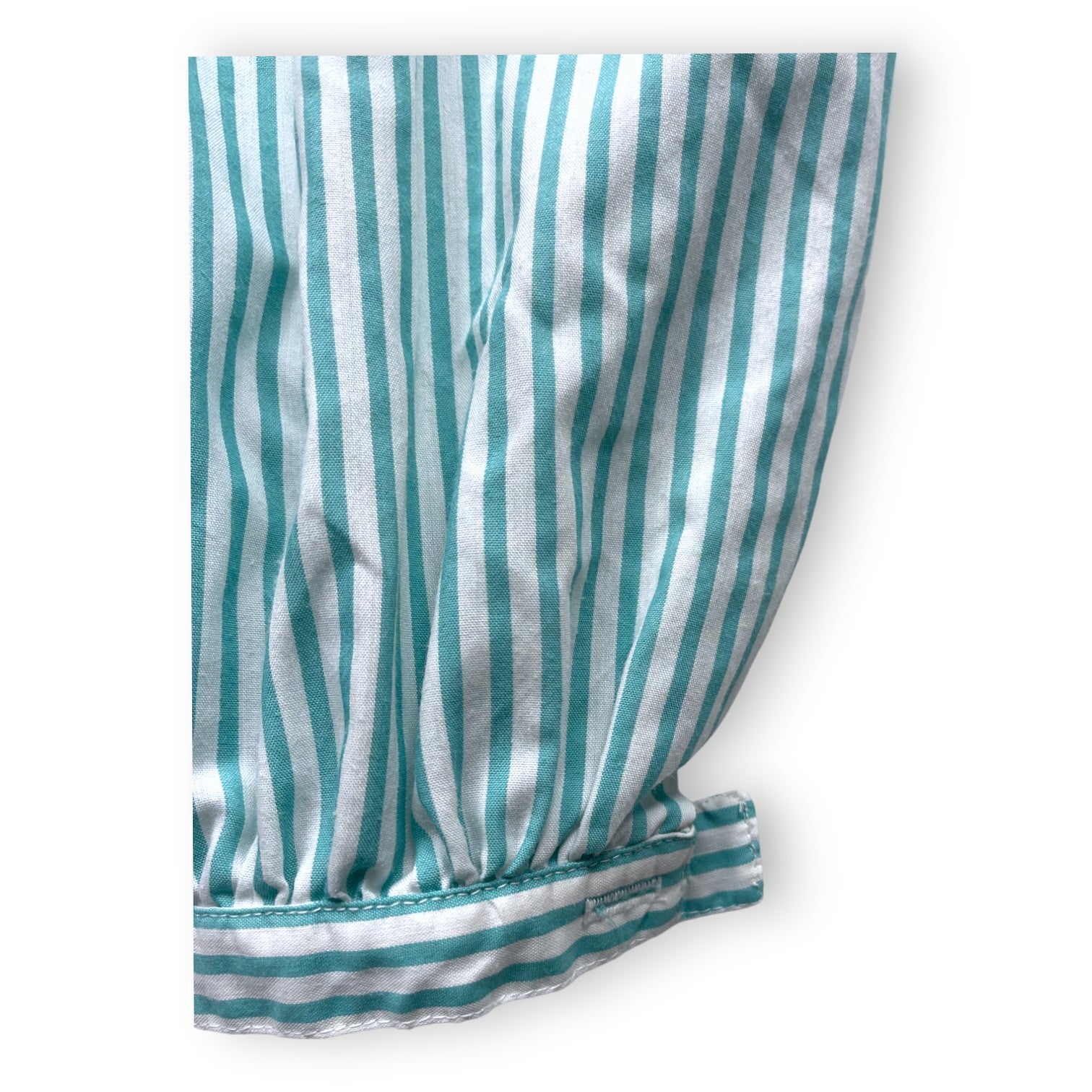 JACADI - Weißer Overall mit grünen Streifen und "Sommer"-Kragen - 18 Monate