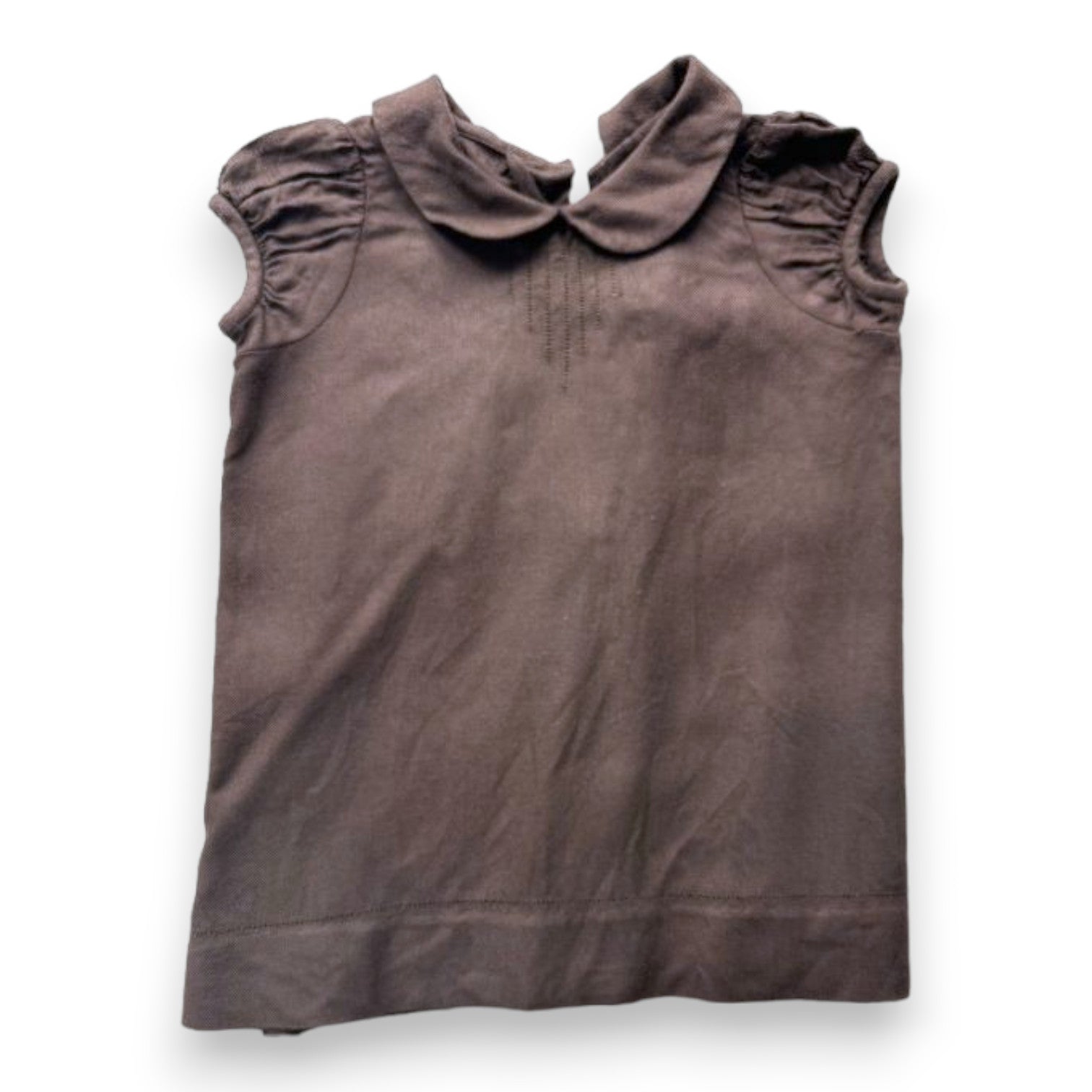 BONPOINT - Robe marron brodée main - 6 mois