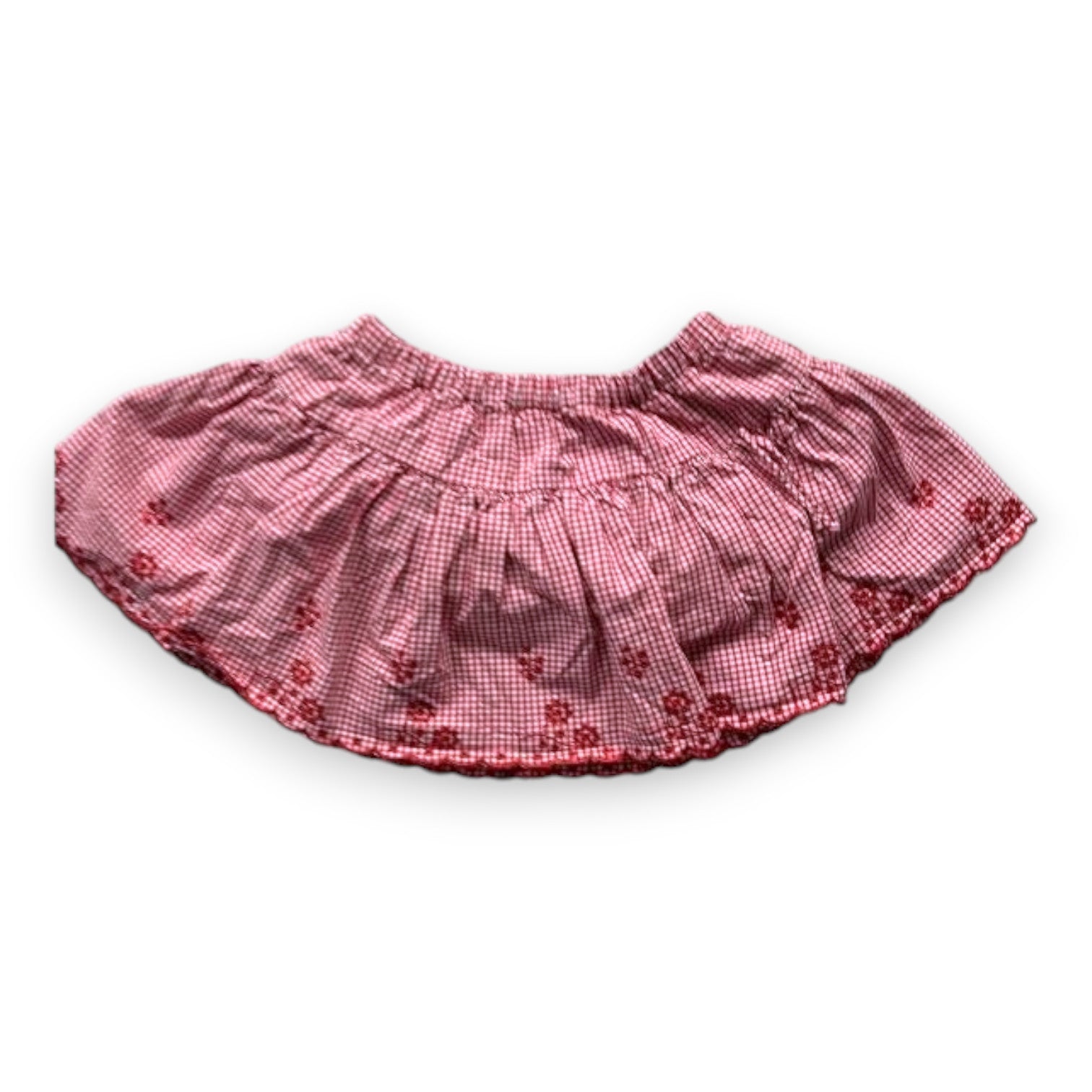 JACADI - Bloomer jupe vichy rouge et blanc - 18 mois