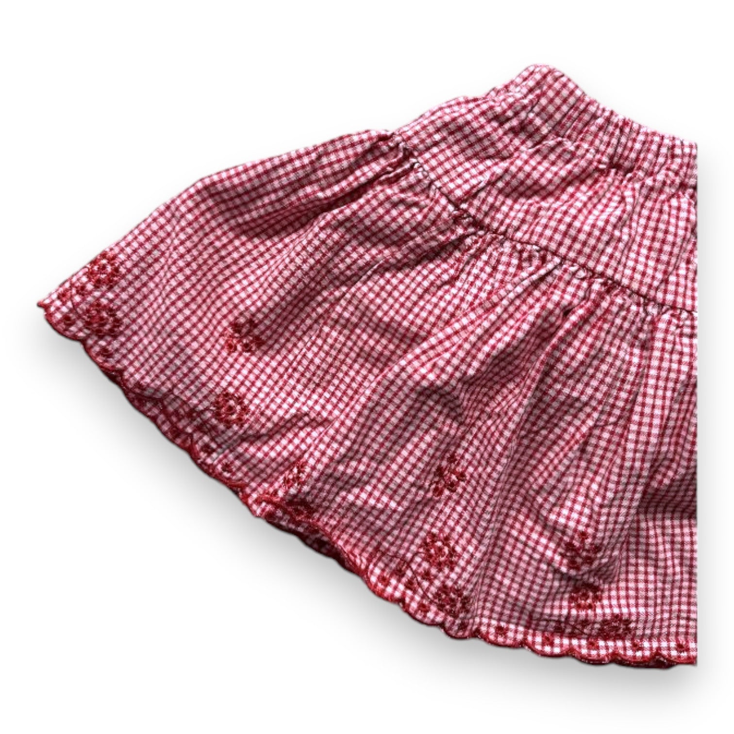 JACADI - Bloomer jupe vichy rouge et blanc - 18 mois