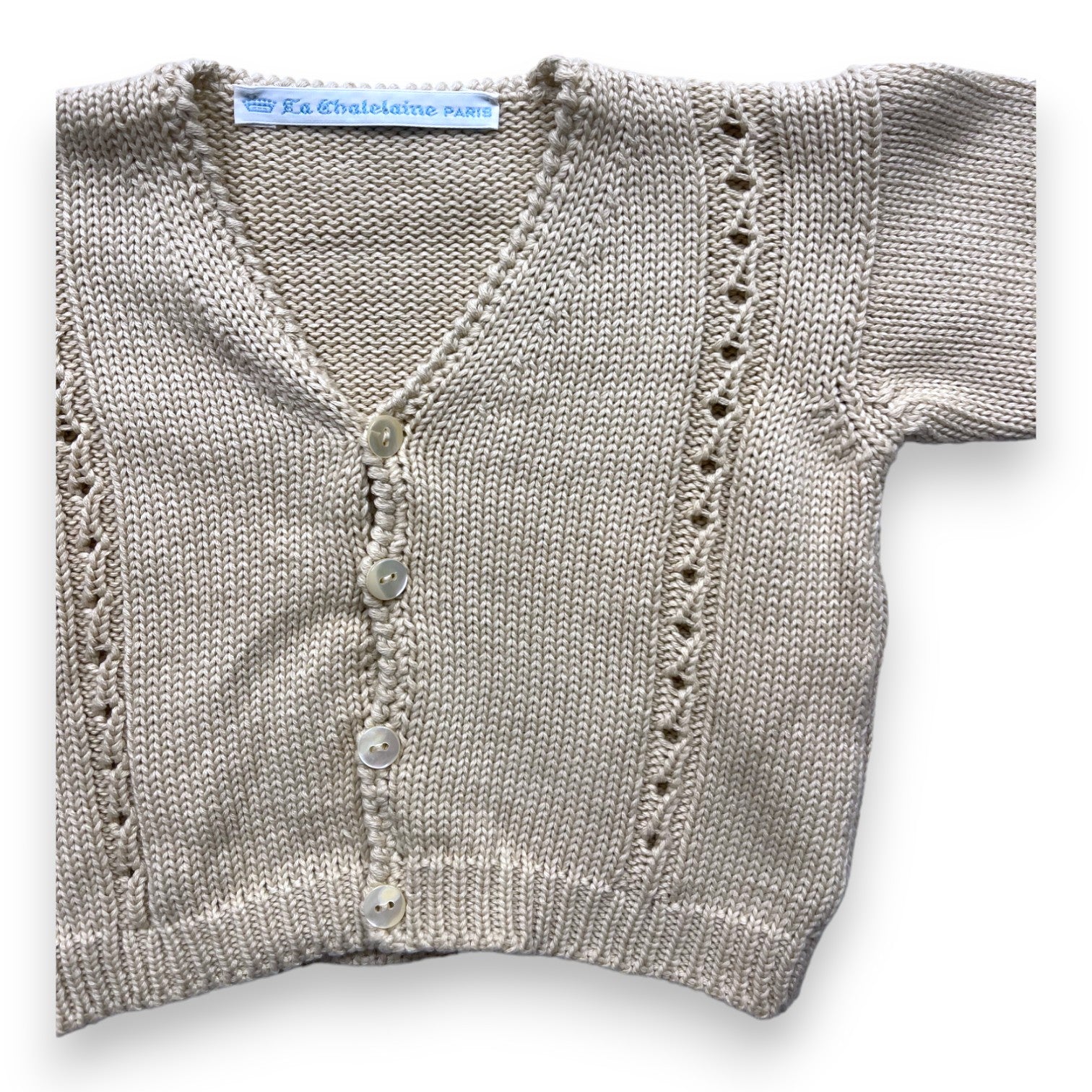 LA CHATELAINE - Cardigan beige - 3 mois