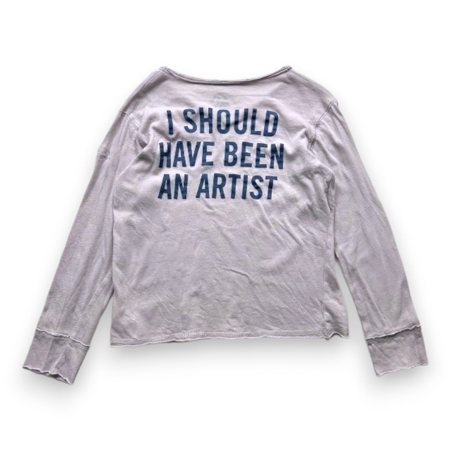 ZADIG & VOLTAIRE - Grey long-sleeved T-shirt with print on the back - 8 years