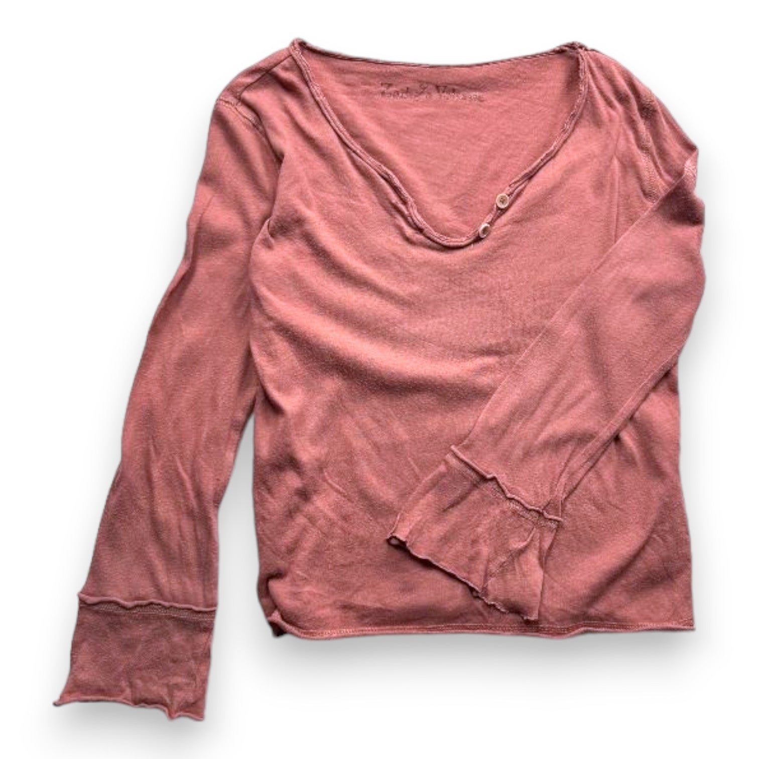 ZADIG & VOLTAIRE - Rosa Langarm-T-Shirt mit Stickerei auf der Rückseite - 5 Jahre