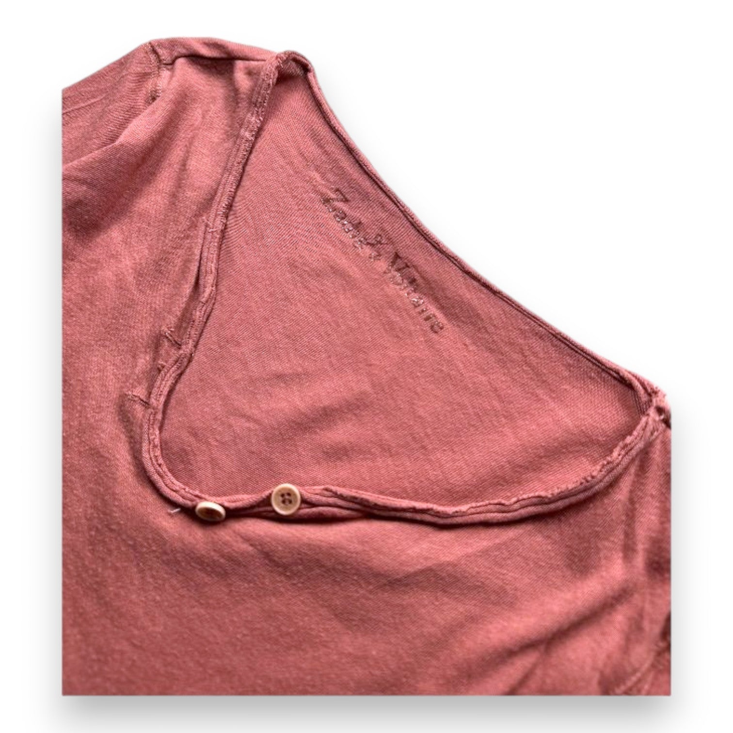 ZADIG & VOLTAIRE - Rosa Langarm-T-Shirt mit Stickerei auf der Rückseite - 5 Jahre