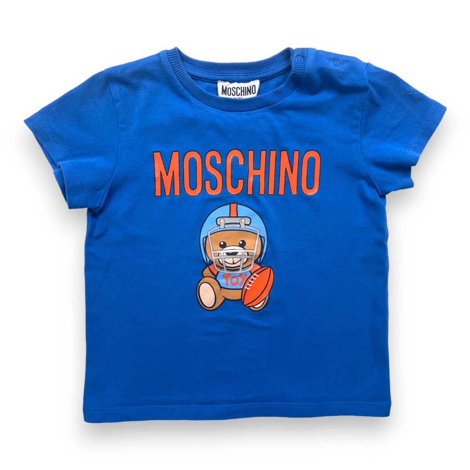 MOSCHINO - Blaues bedrucktes T-Shirt - 2 Jahre