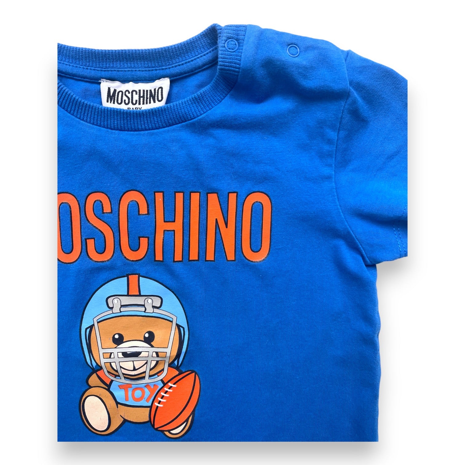 MOSCHINO - Blaues bedrucktes T-Shirt - 2 Jahre