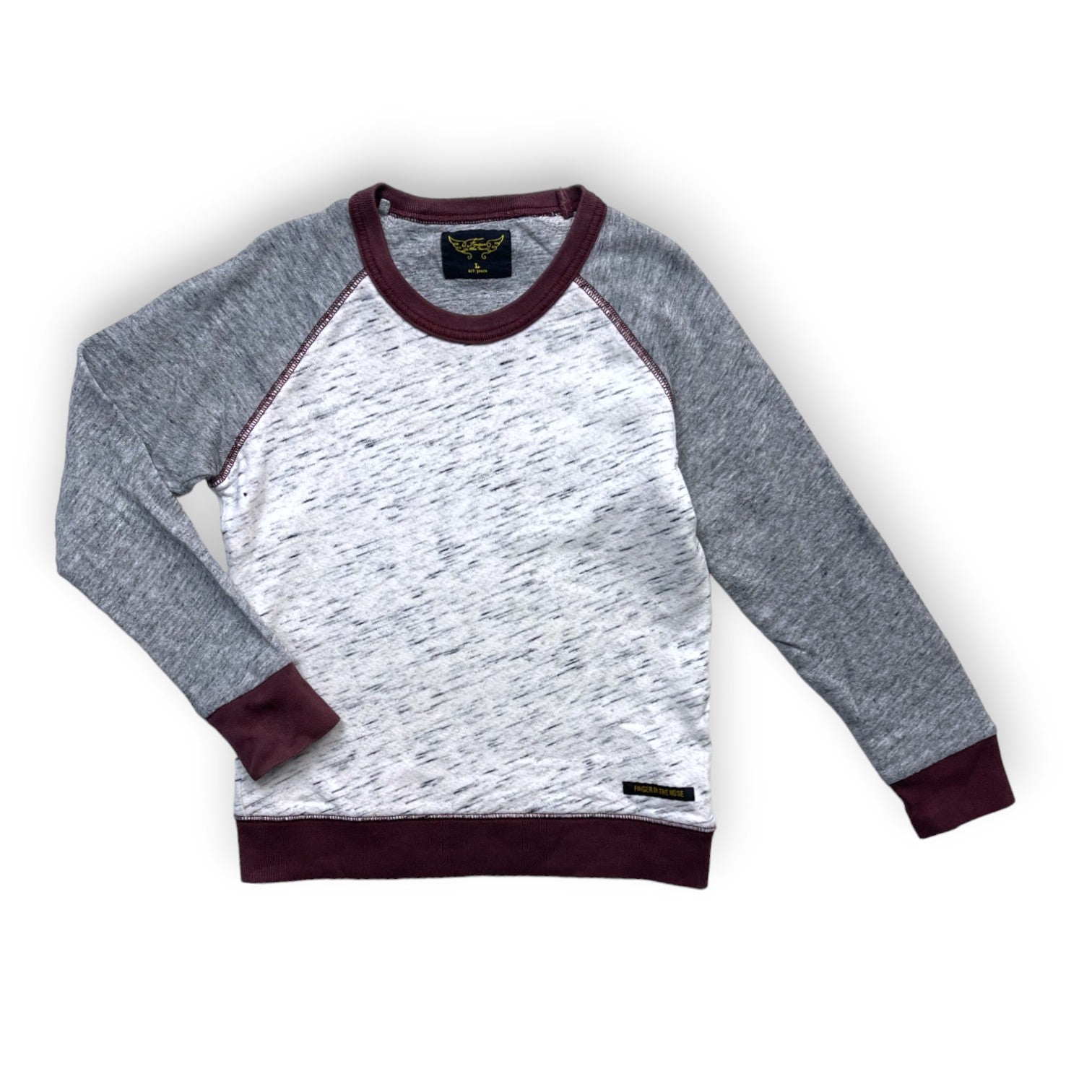 FINGER IN THE NOSE - Leichtes Sweatshirt in Weiß und Graumeliert - 6/7 Jahre