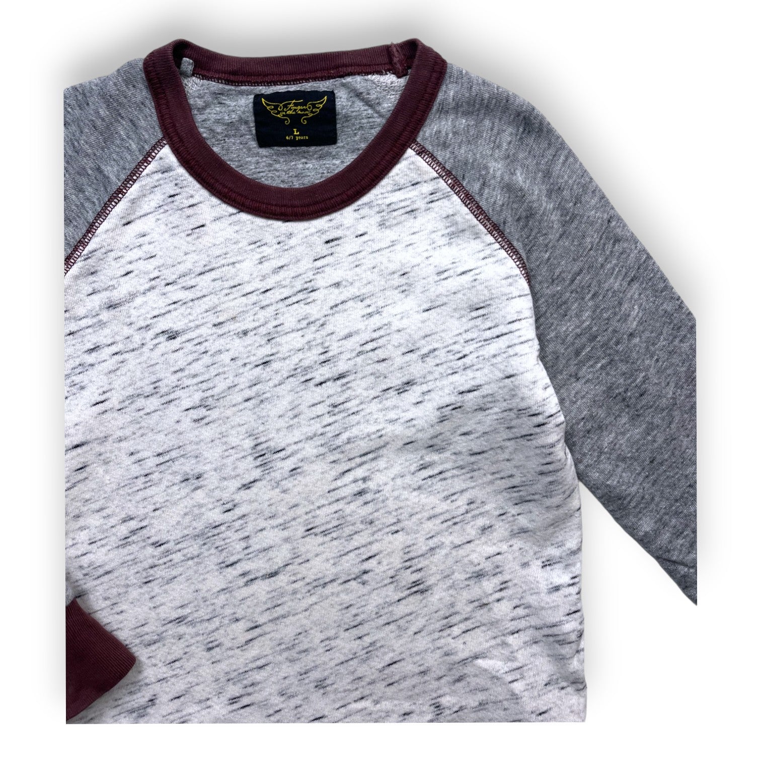 FINGER IN THE NOSE - Leichtes Sweatshirt in Weiß und Graumeliert - 6/7 Jahre