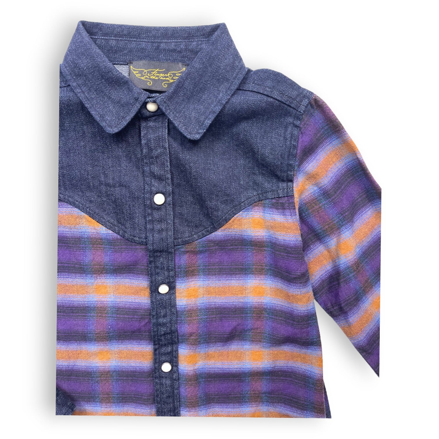 FINGER IN THE NOSE - Dickes zweifarbiges Karohemd - 8/9 Jahre