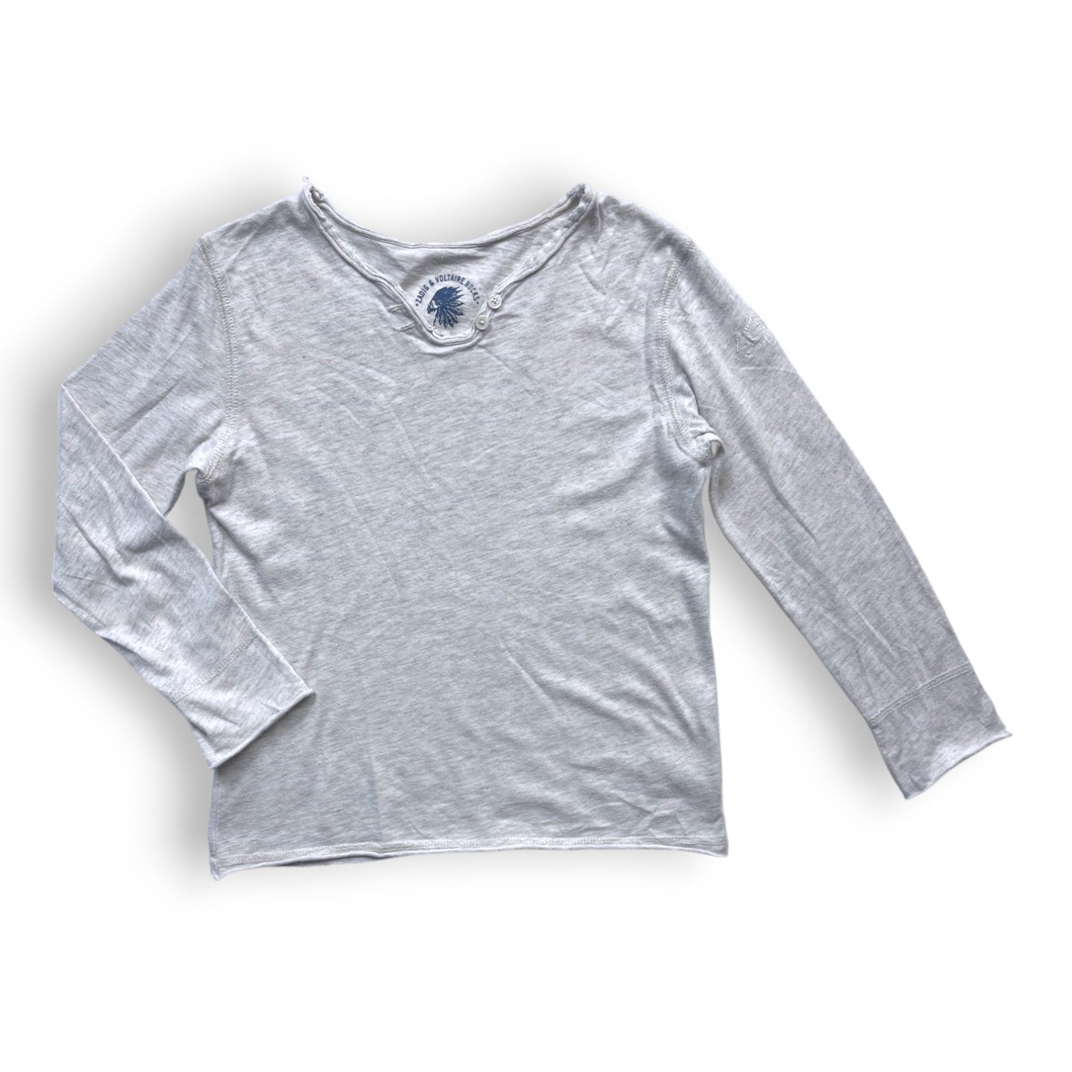 ZADIG & VOLTAIRE - Long-sleeved T-shirt with Indian headdress motif on the back - 6 years