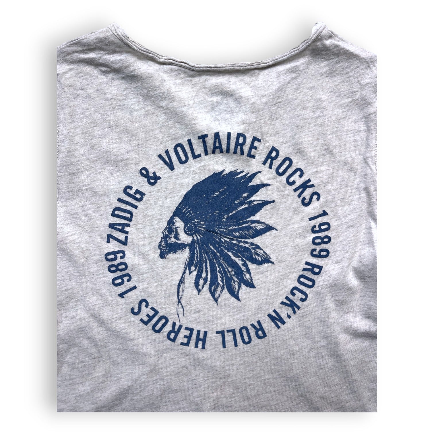 ZADIG & VOLTAIRE - Long-sleeved T-shirt with Indian headdress motif on the back - 6 years