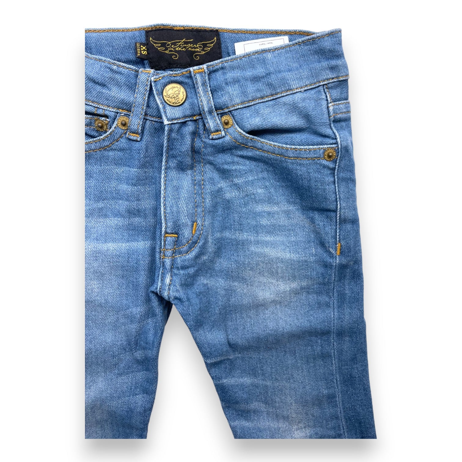 FINGER IN THE NOSE - Blaue Slim-Jeans - 12/18 Monate