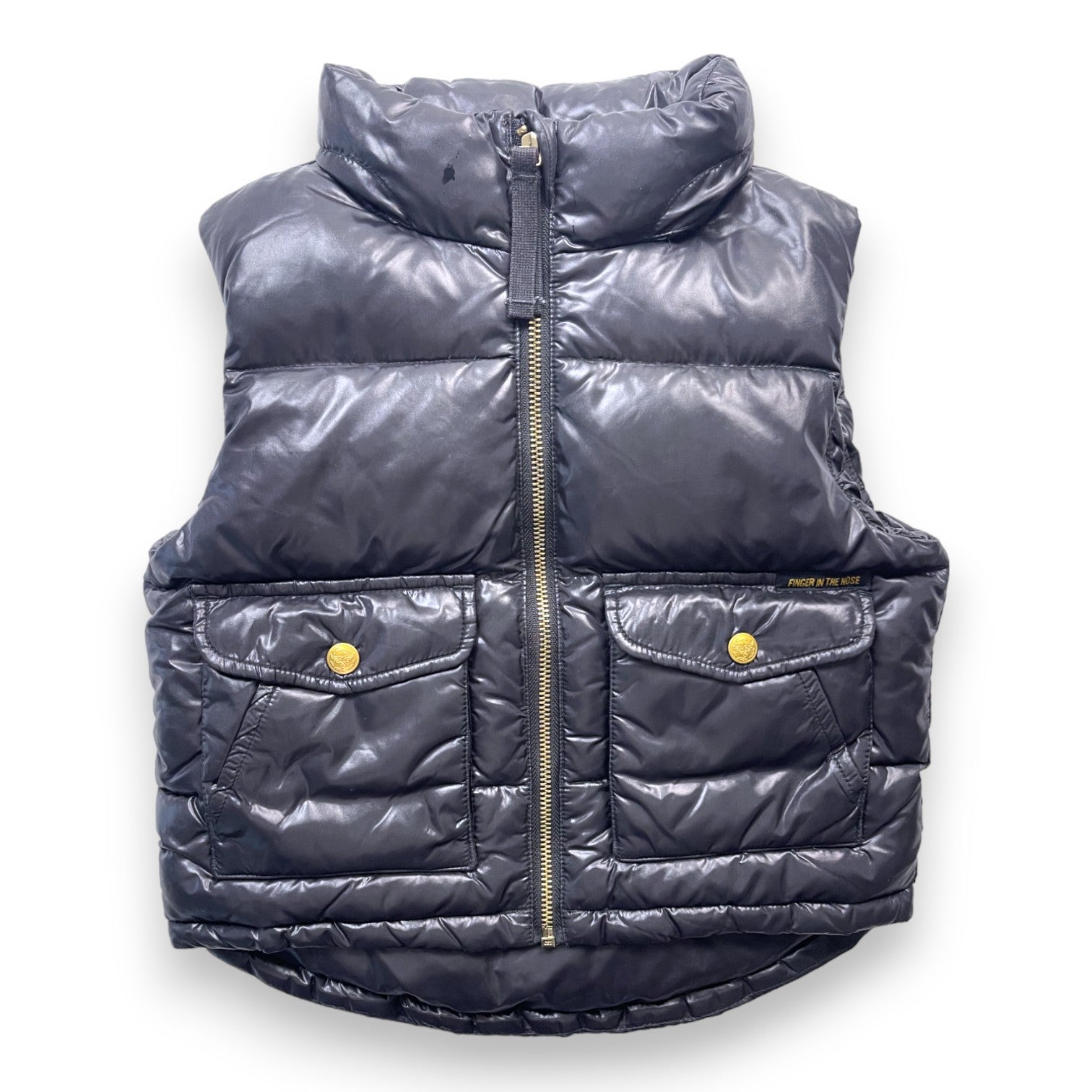 FINGER IN THE NOSE - Schwarze ärmellose Daunenjacke - 4/5 Jahre