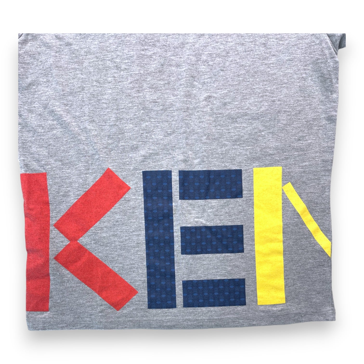KENZO - Grey T-shirt with multicoloured logo - 12 years