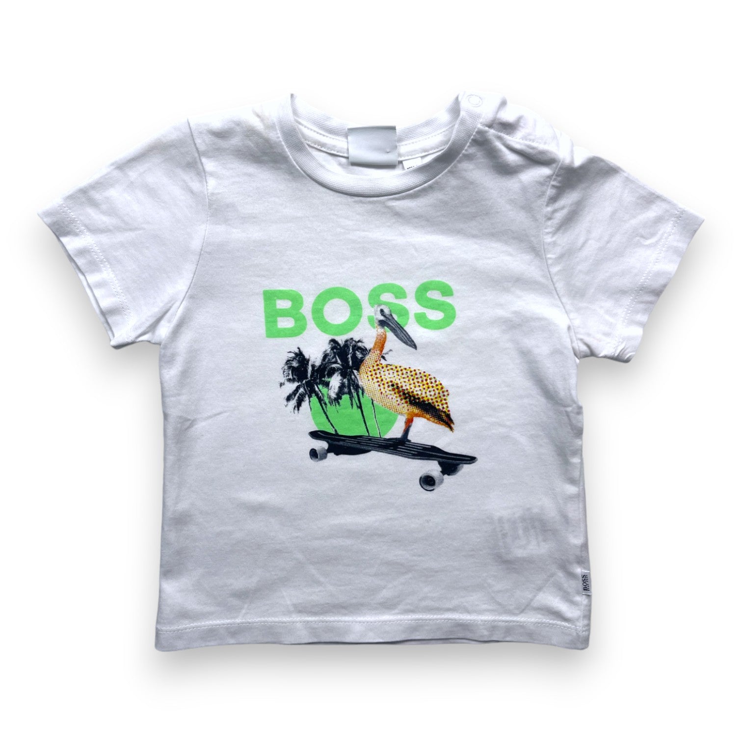 HUGO BOSS - White patterned T-shirt - 18 months