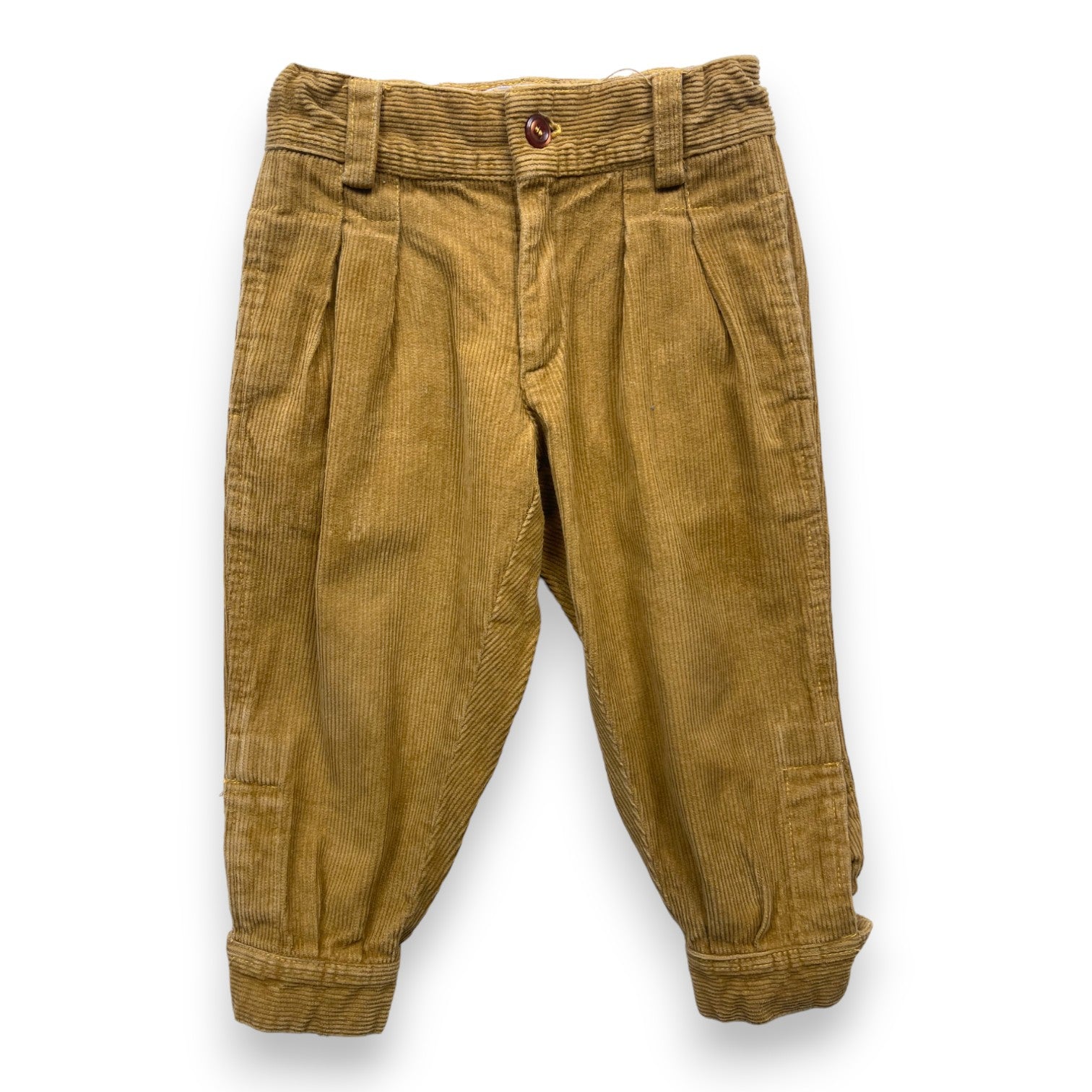 AUX CHARPENTIERS - Pantalon en velours moutarde - 12 mois
