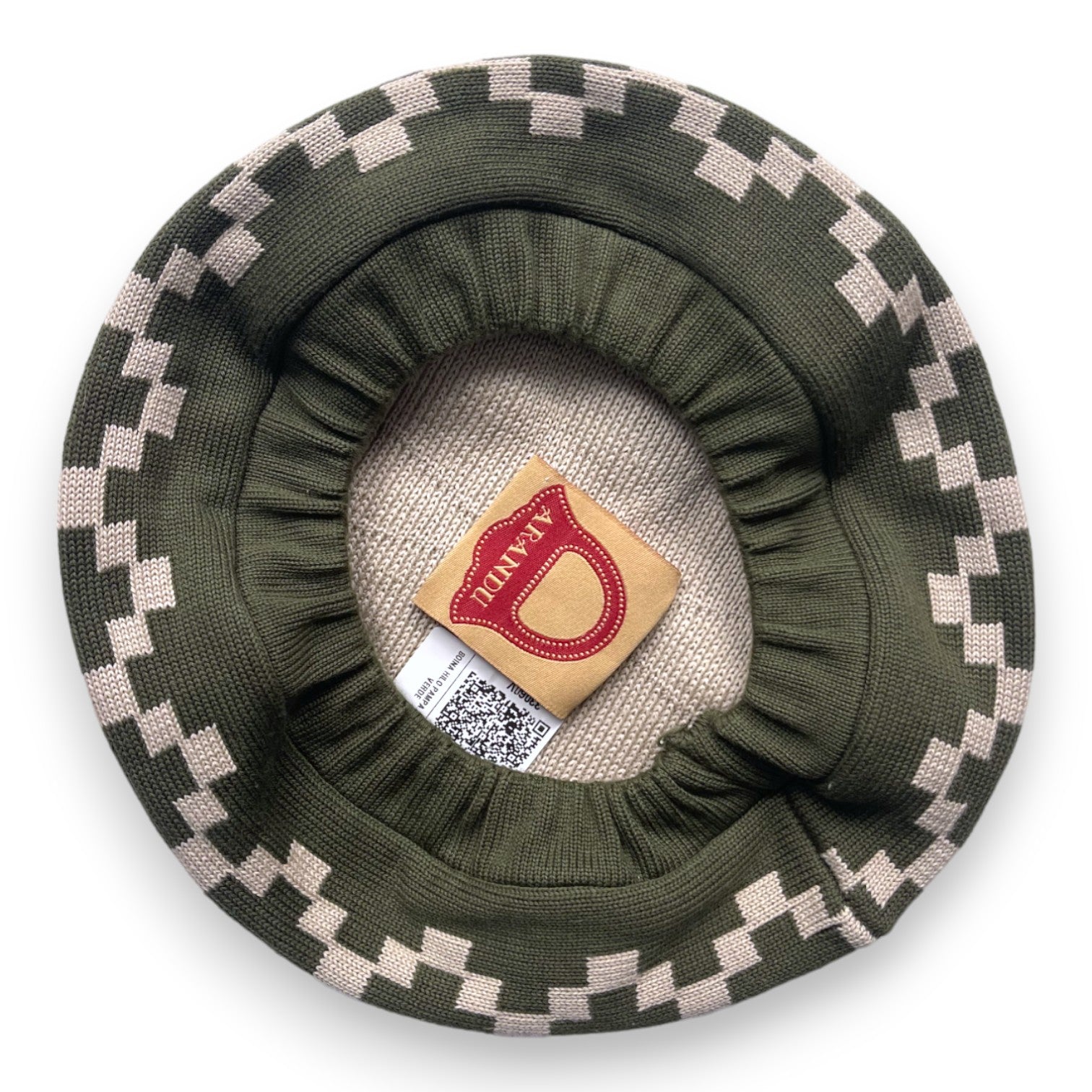 ARANDU - Béret vert et gris - Taille Unique