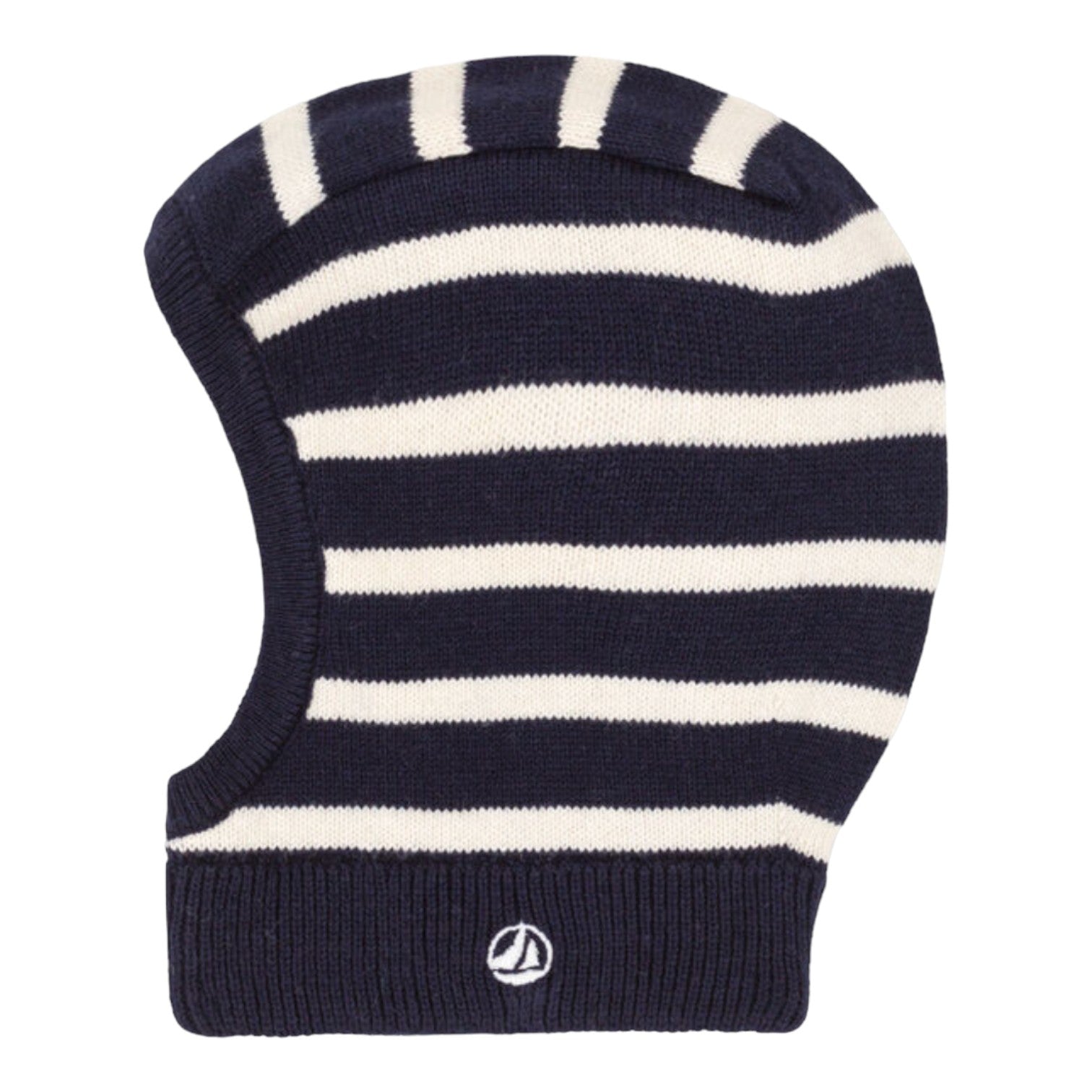 PETIT BATEAU - Cagoule en coton rayée - 12/18 mois