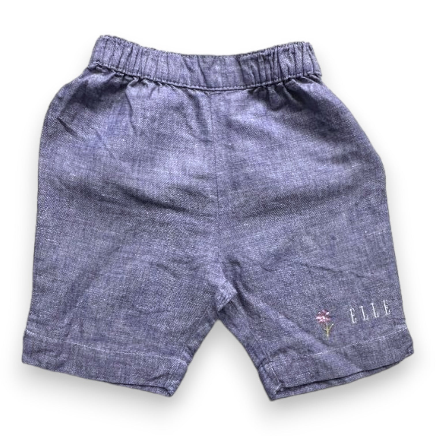 ELLE - Blue linen shorts - 6 months