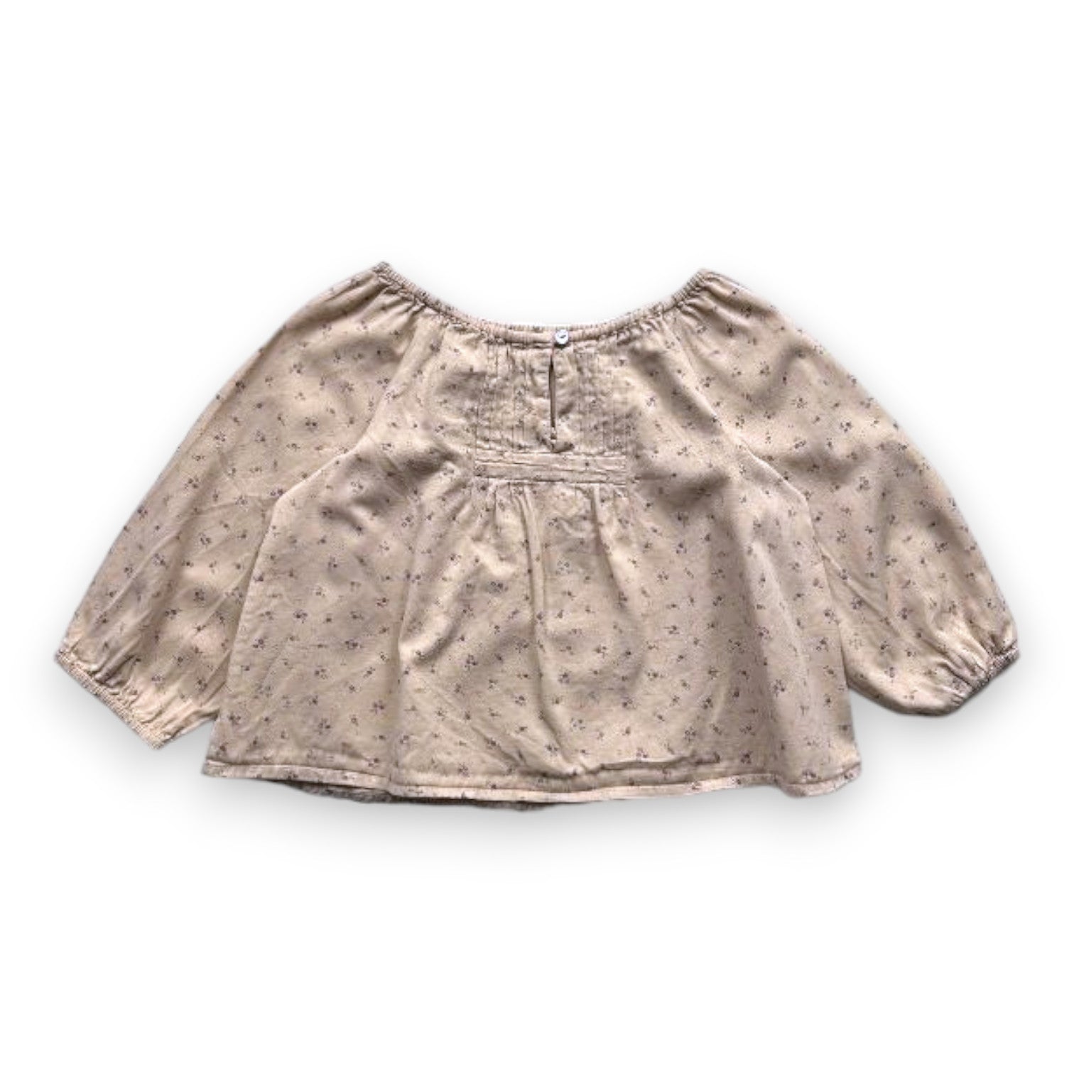 BONPOINT - Blouse beige à fleurs - 2 ans