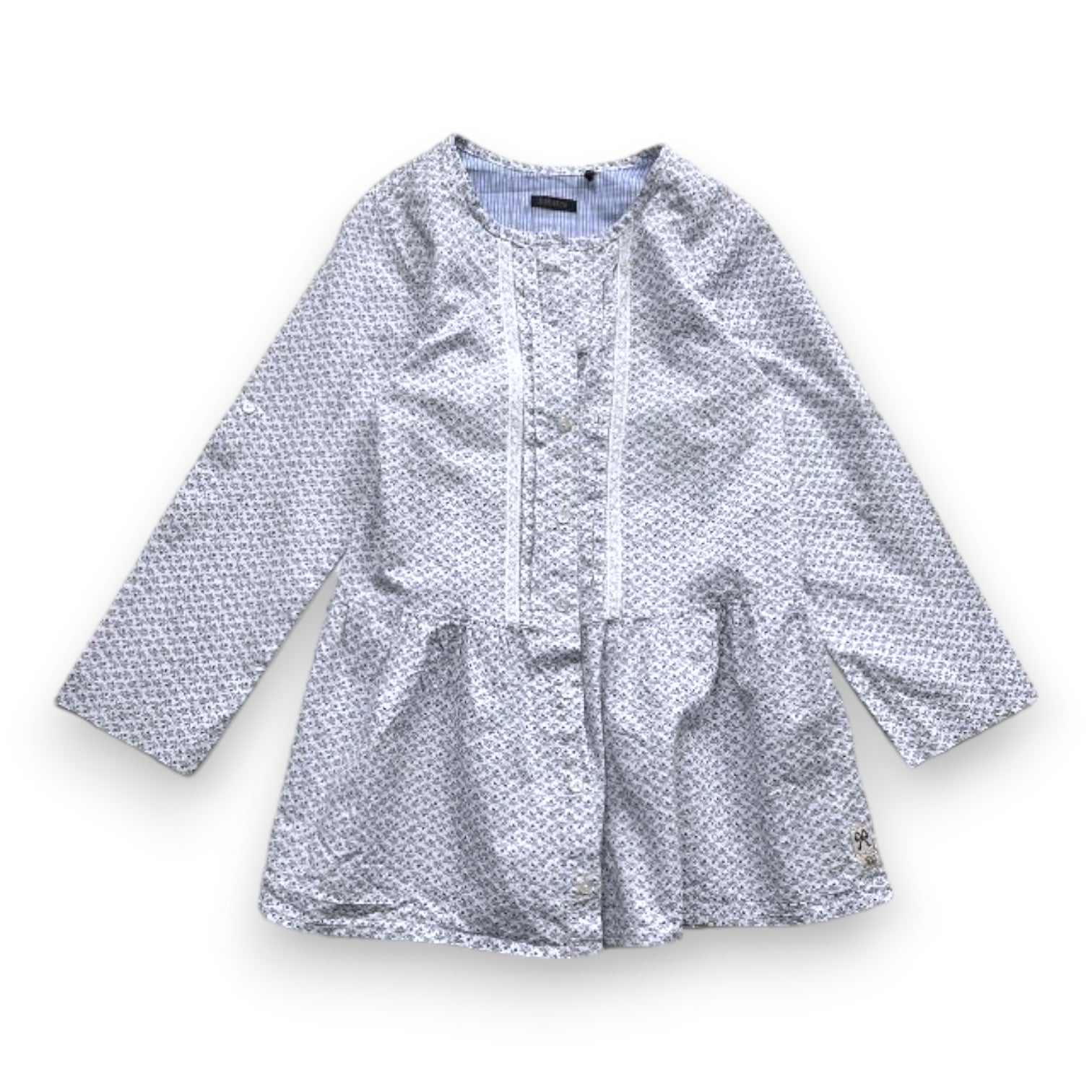 IKKS - Weiß-blaues Blumenkleid - 6 Jahre