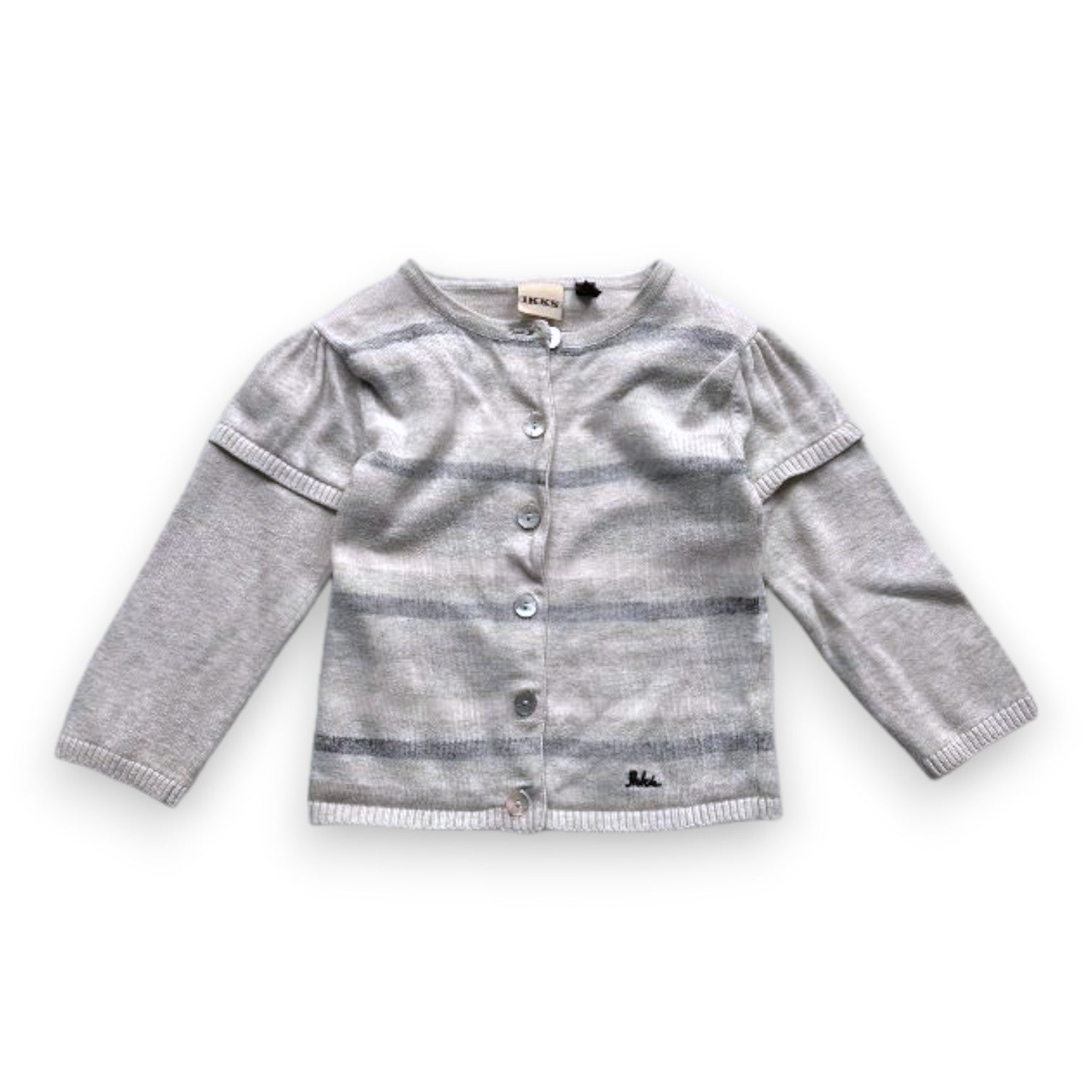 IKKS - White and gray cardigan - 18 months