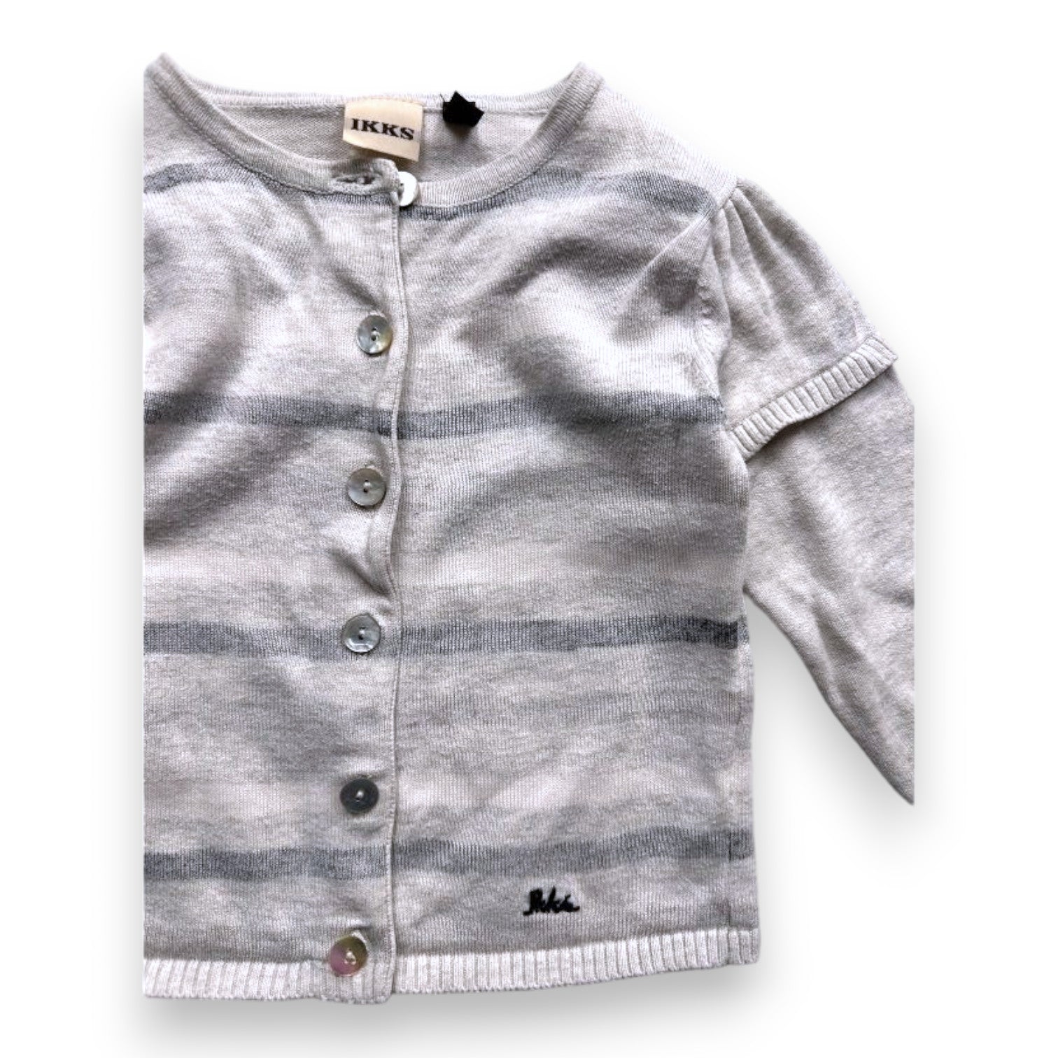 IKKS - White and gray cardigan - 18 months