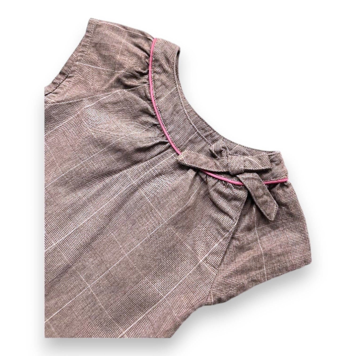 JACADI - Braun kariertes Kleid - 3 Jahre