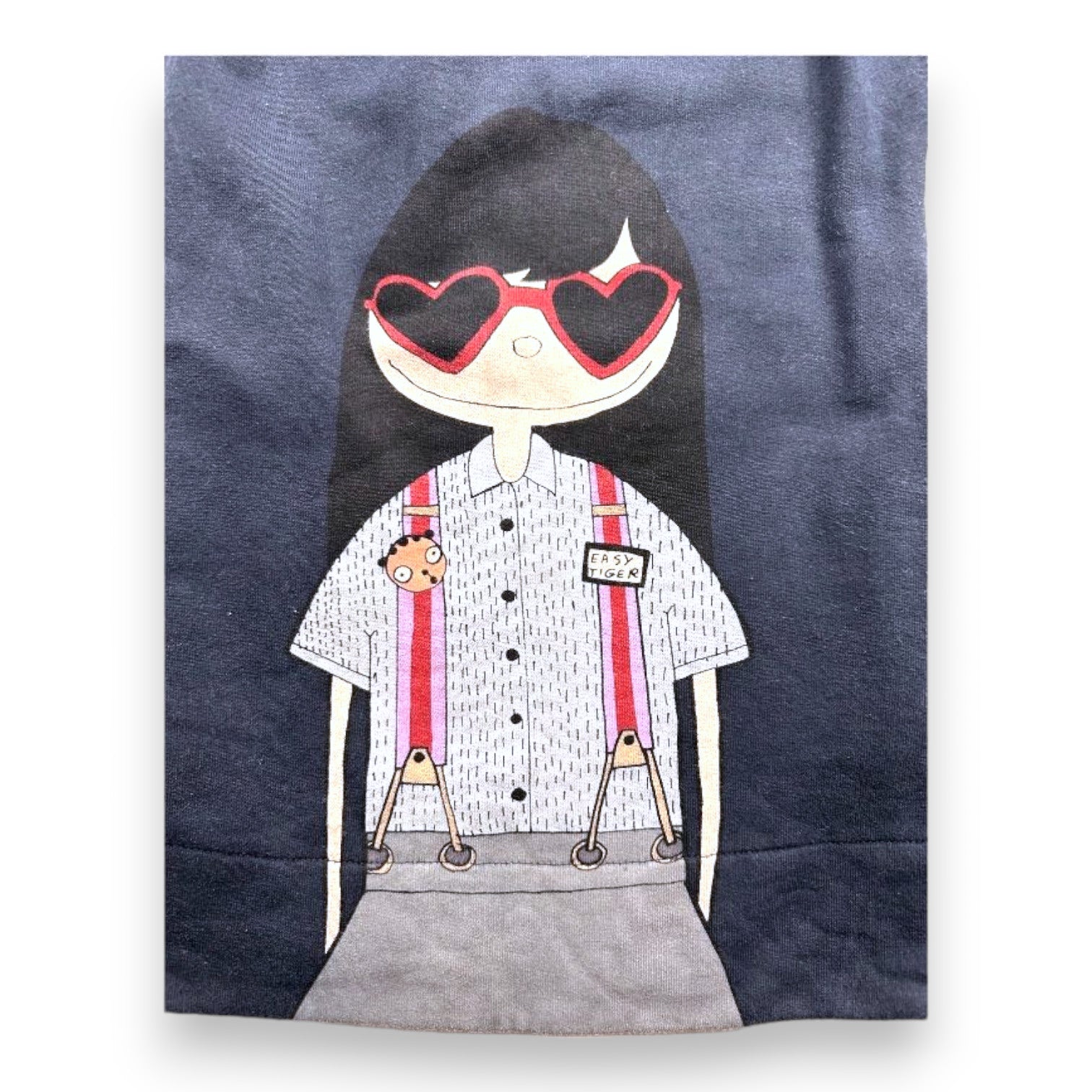 LITTLE MARC JACOBS - Navy blue dress with print - 6 years