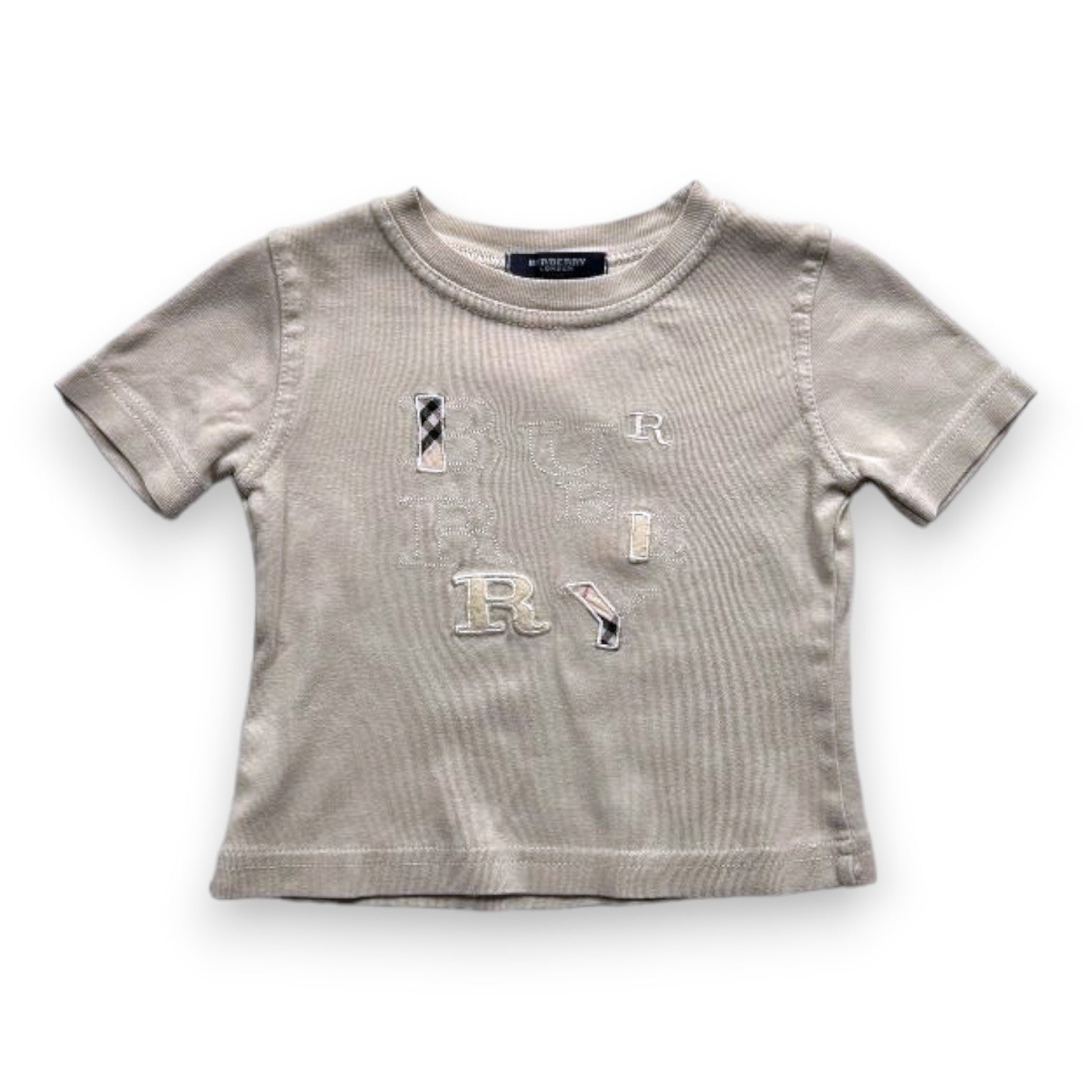BURBERRY - T-shier beige avec "Burberry" brodé - 2 ans