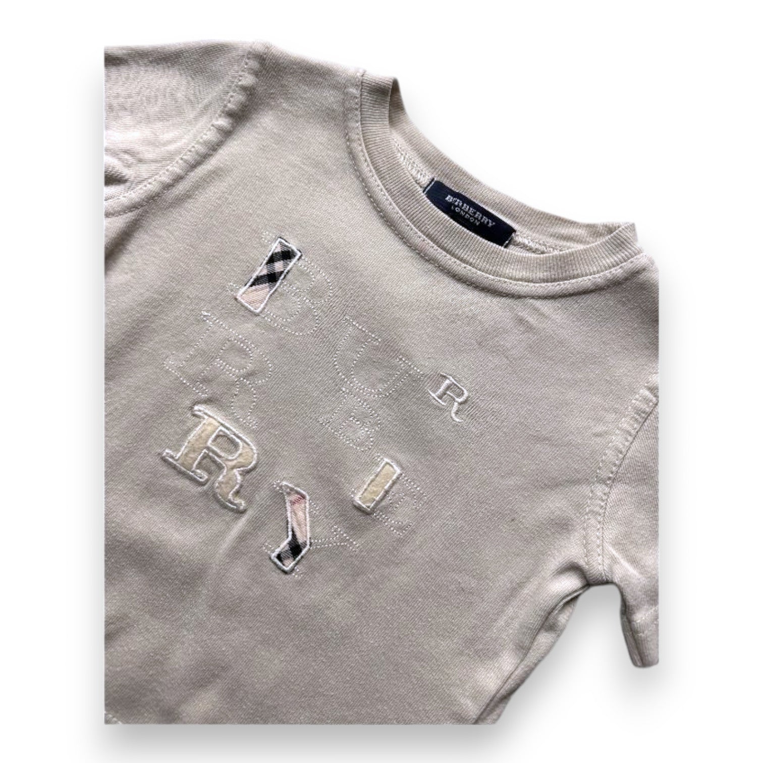 BURBERRY - T-shier beige avec "Burberry" brodé - 2 ans