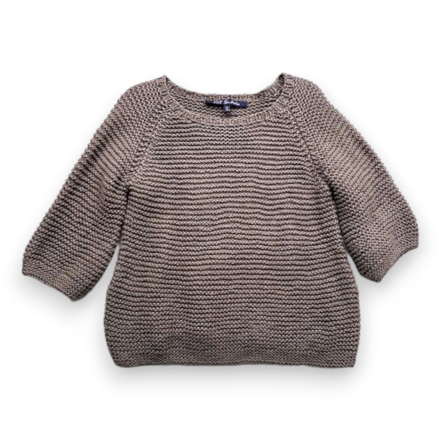 LILI GAUFRETTE - Khakifarbener Pullover mit Strickeffekt - 6 Jahre