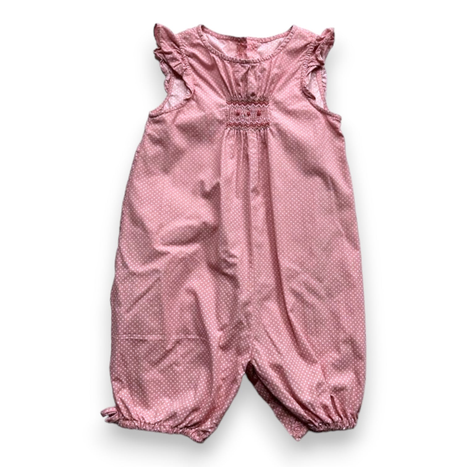 JACADI - Combinaison rose à pois - 12 mois