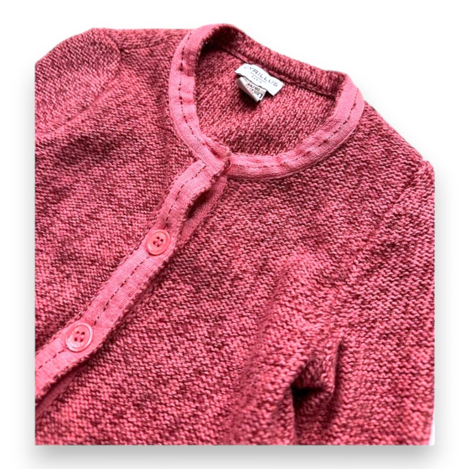 CYRILLUS - Rosa Strickjacke mit Strickeffekt - 4 Jahre