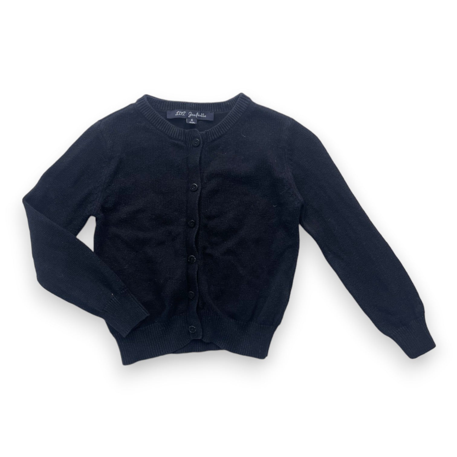 LILI GAUFRETTE - Schwarze Strickjacke - 4 Jahre