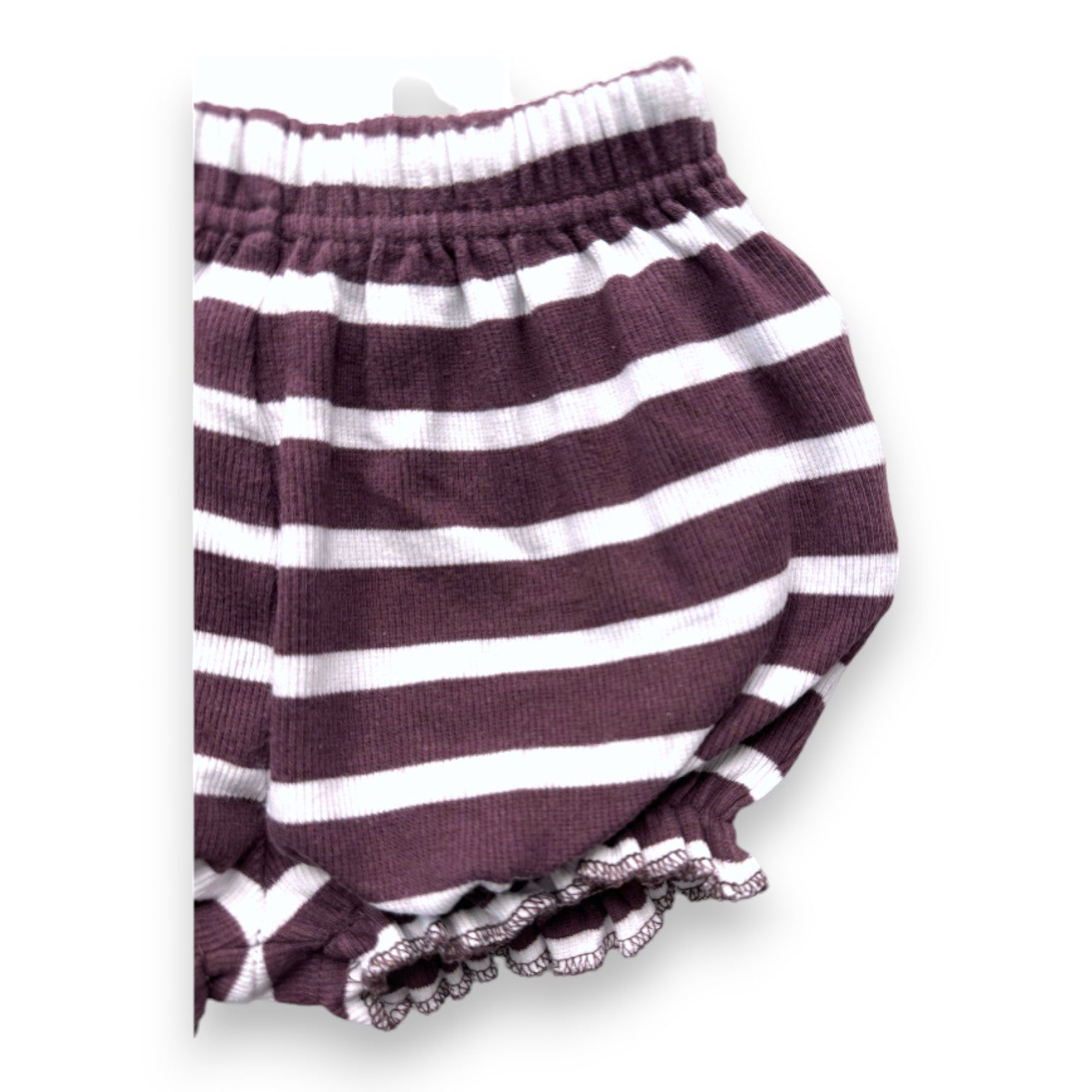 CADET ROUSSELLE - Bloomer marron et blanc à rayures - 12 mois