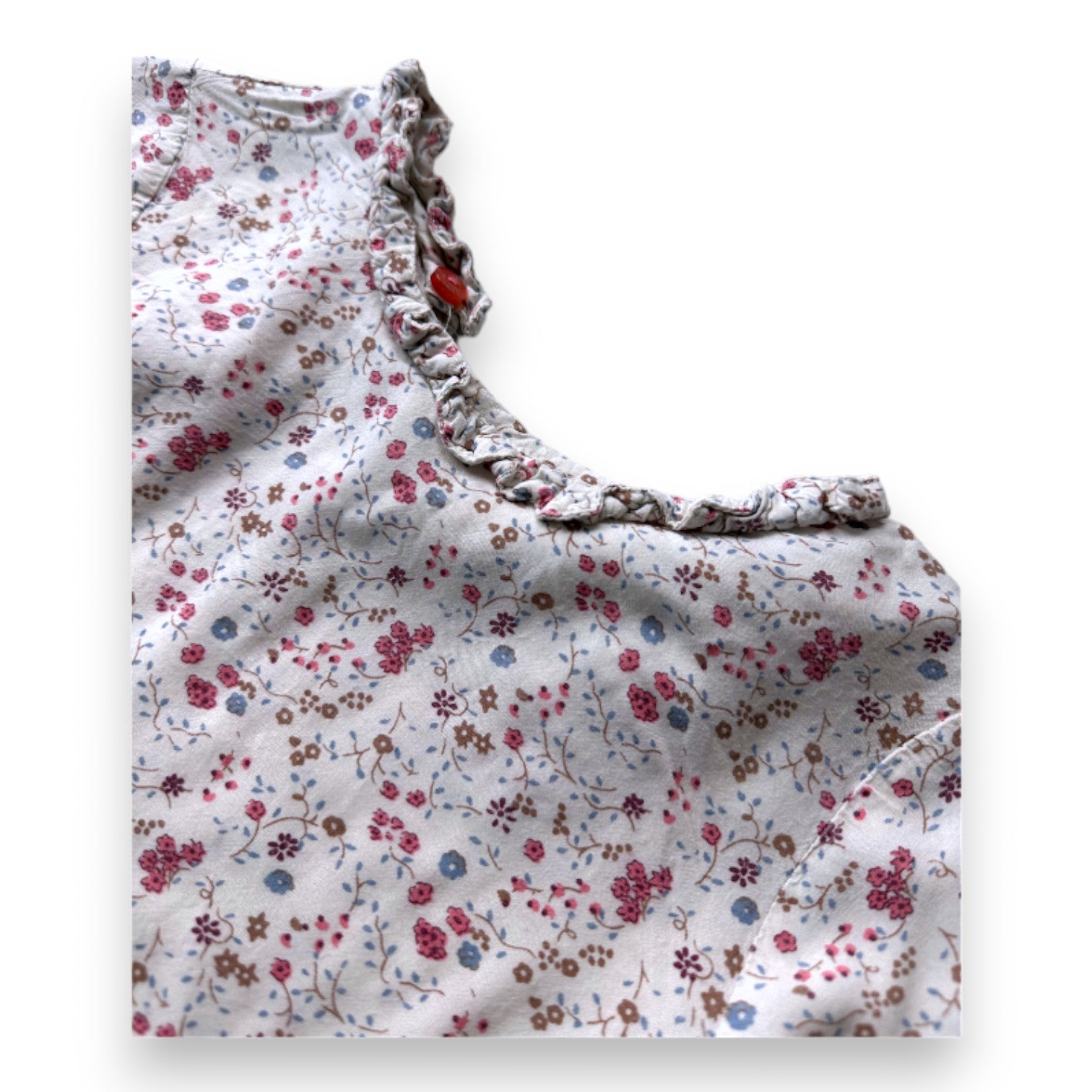 CYRILLUS - Chemisier blanc à fleurs - 4 ans