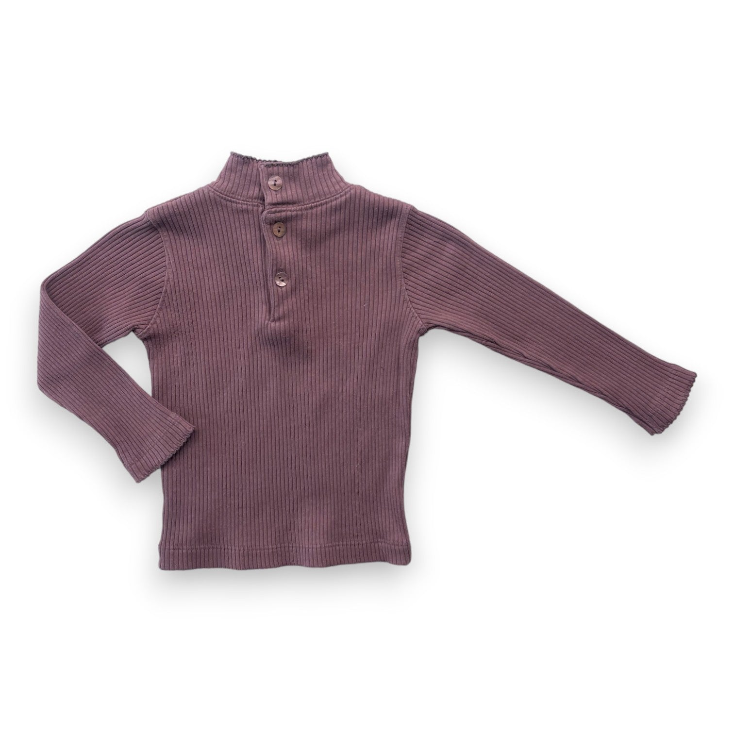 LILI GAUFRETTE - Lila geripptes Unterhemd - 18 Monate