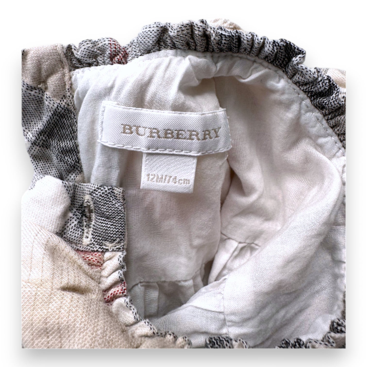 BURBERRY - Burberry check print blouse - 12 months