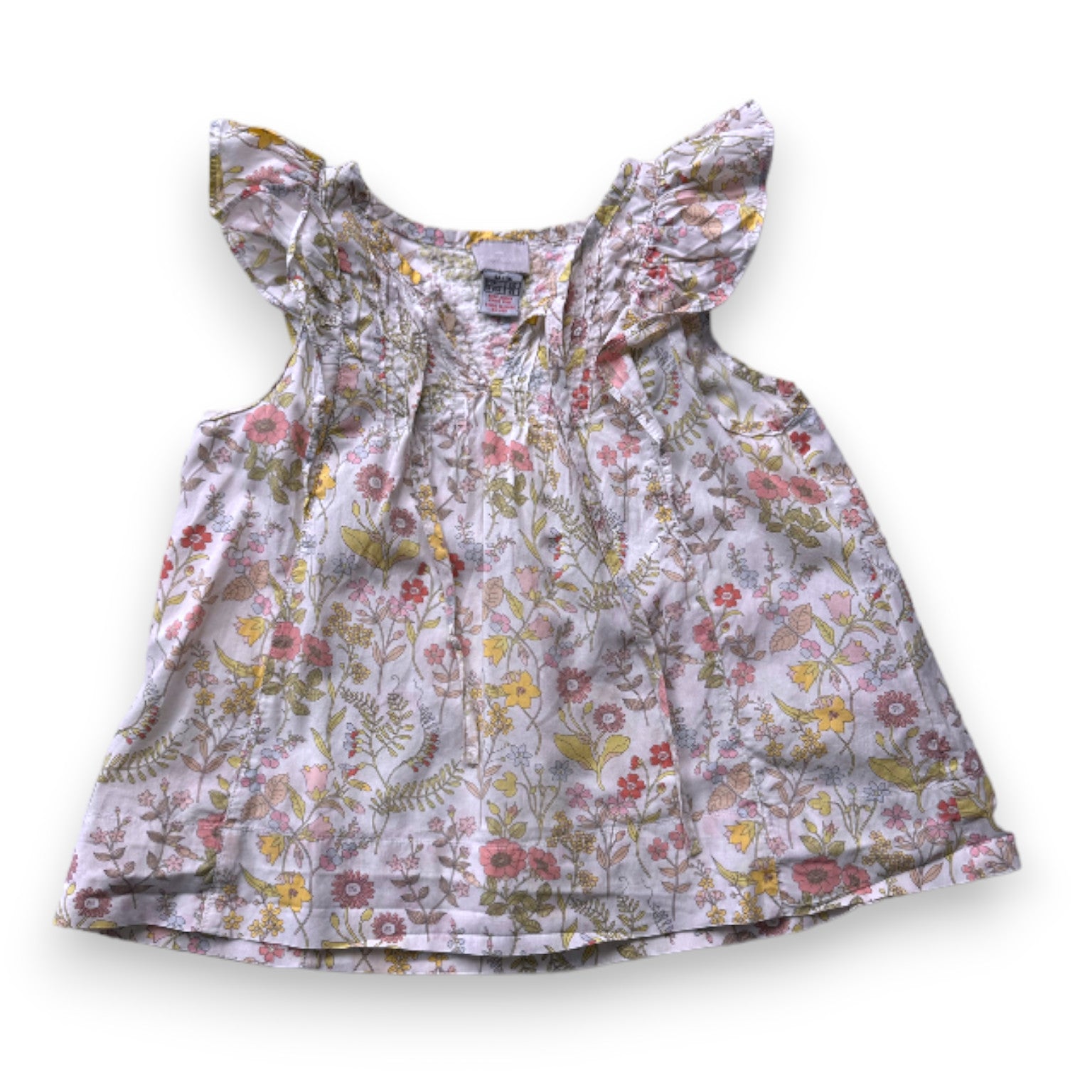 Cyrillus - Chemisier blanc à fleurs - 6 ans