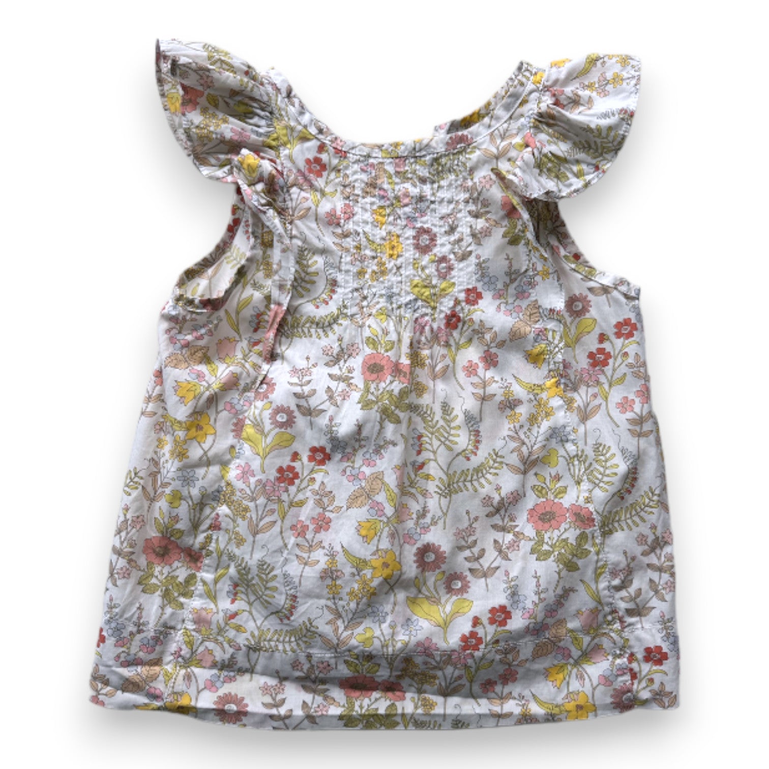 Cyrillus - Chemisier blanc à fleurs - 6 ans