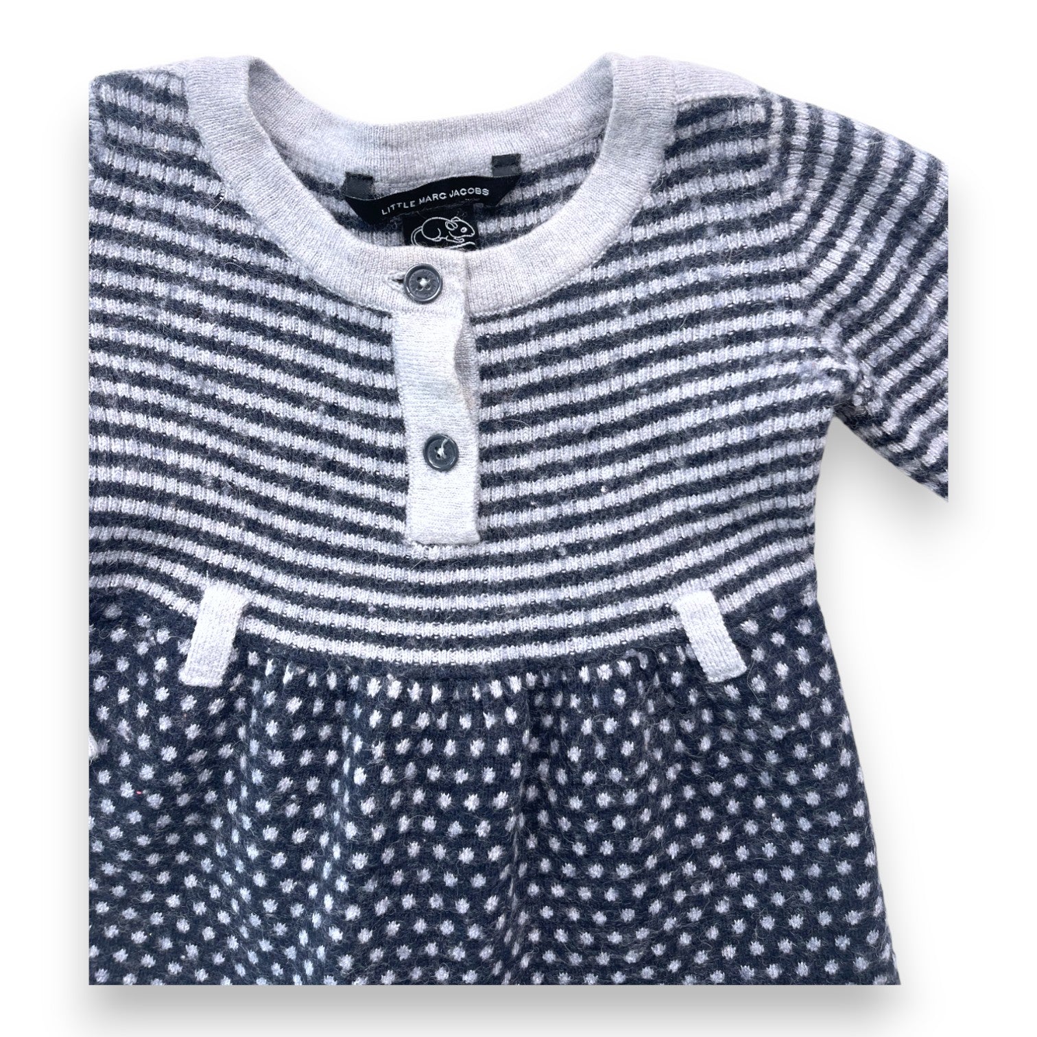 MARC JACOBS - Robe gris en laine - 2 ans